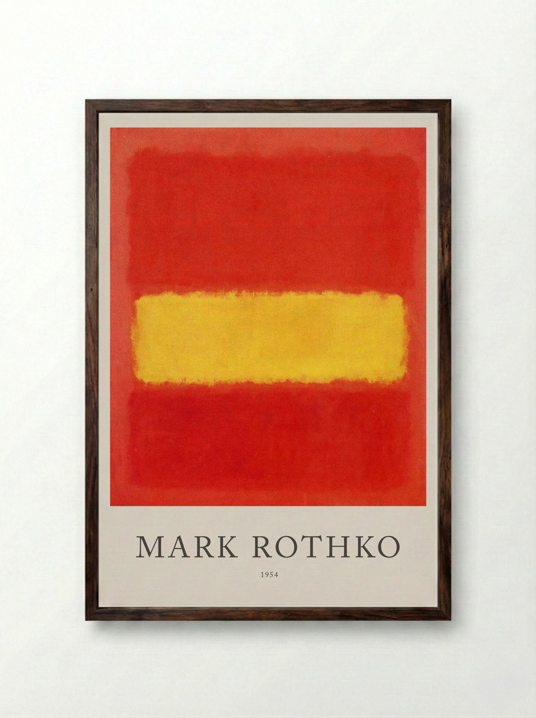 Untitled (Red and Yellow) - Mark Rothko - Framed Print Dark Wood