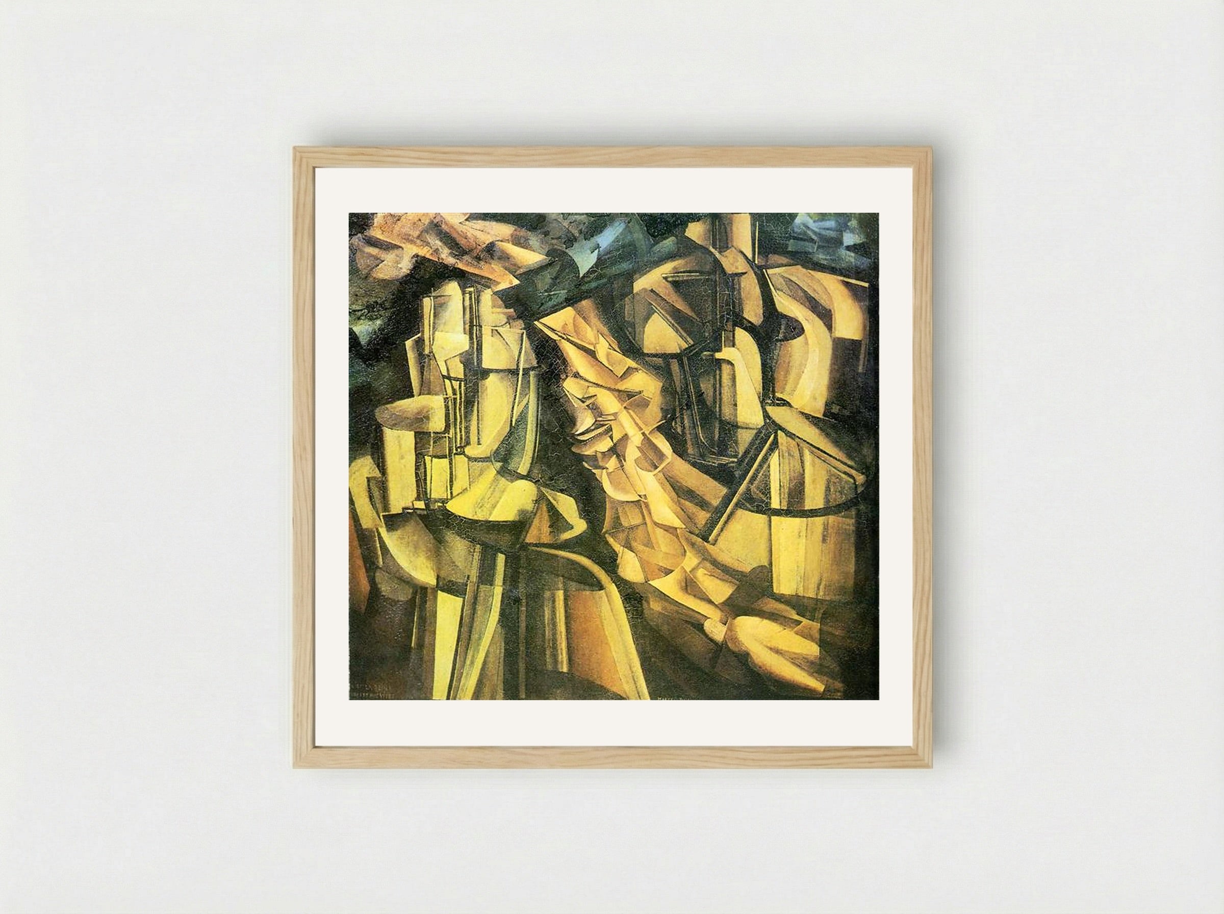 King and Queen Surrounded by Swift Nudes - Marcel Duchamp - Framed Print Wood