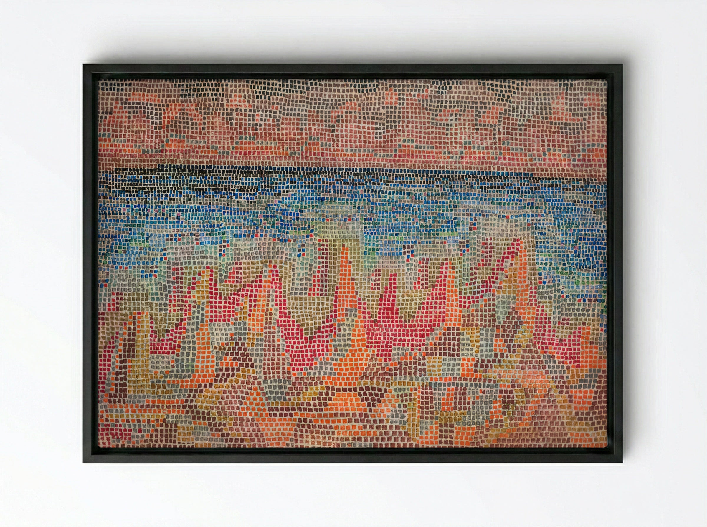 Klippen am Meer (Cliffs by the Sea) - Paul Klee - Framed Canvas Black