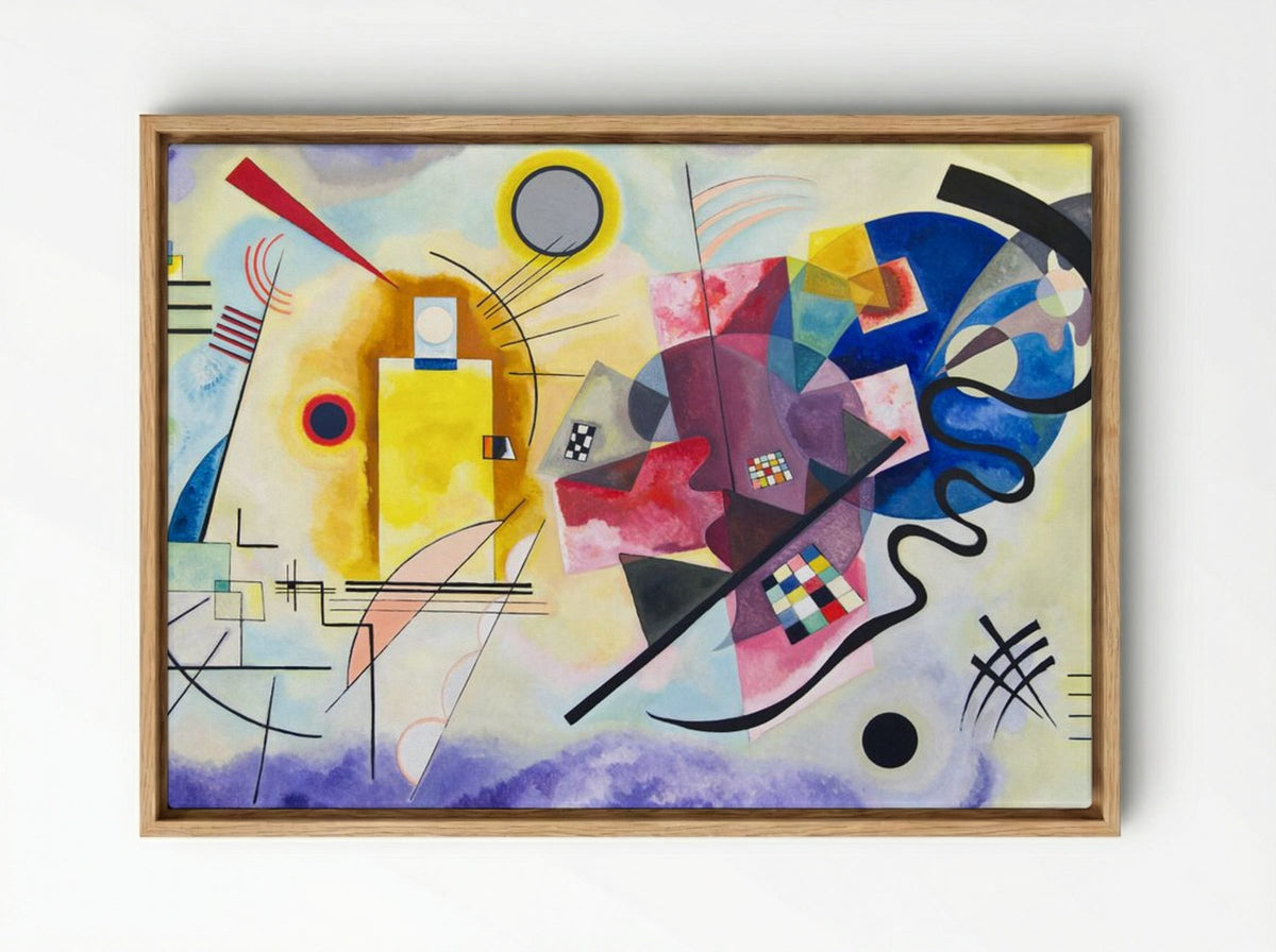 Yellow-Red-Blue - Wassily Kandinsky - Framed Canvas Wood