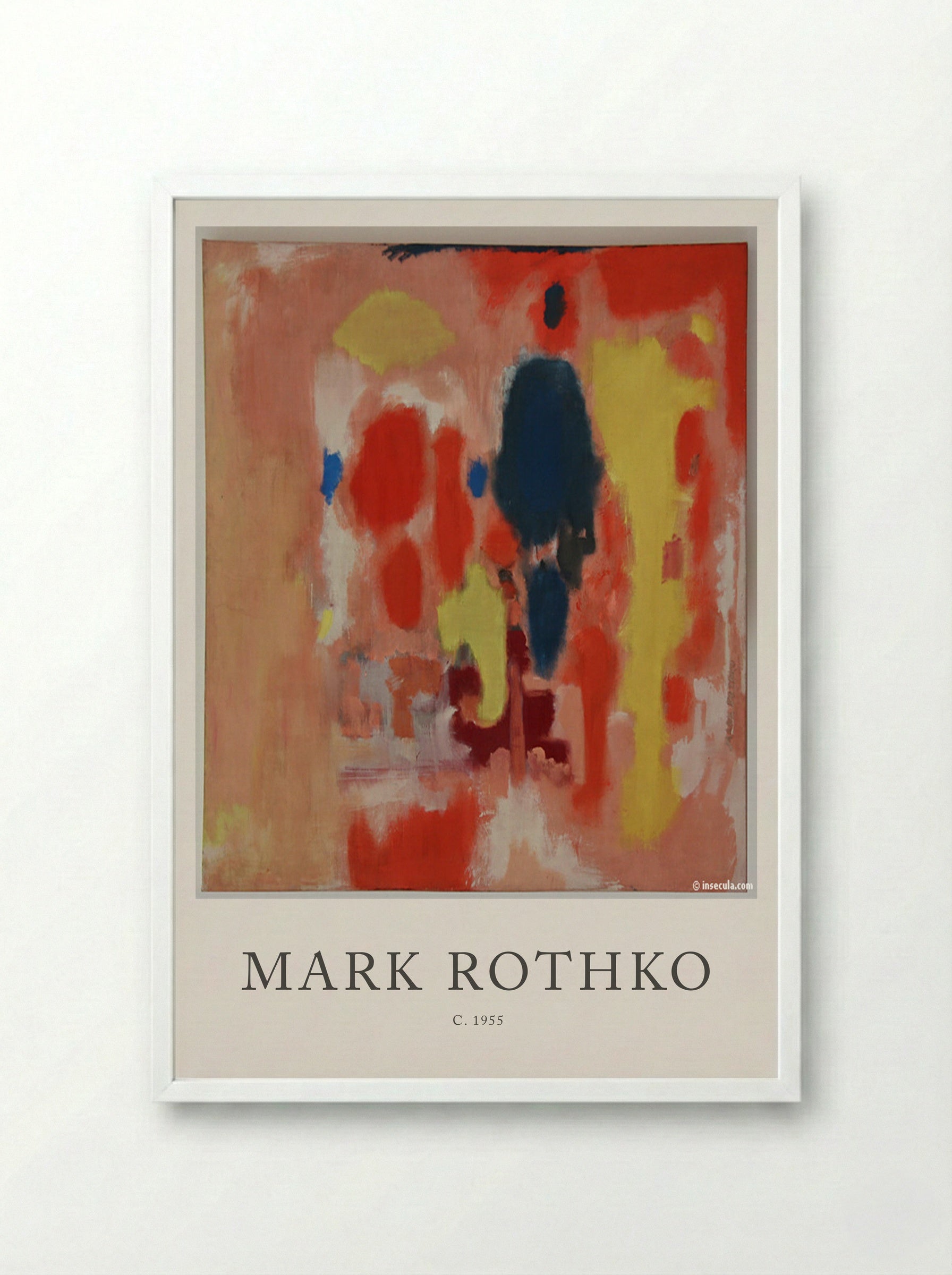 Untitled (Colour Field Painting) - Mark Rothko - Framed Print White