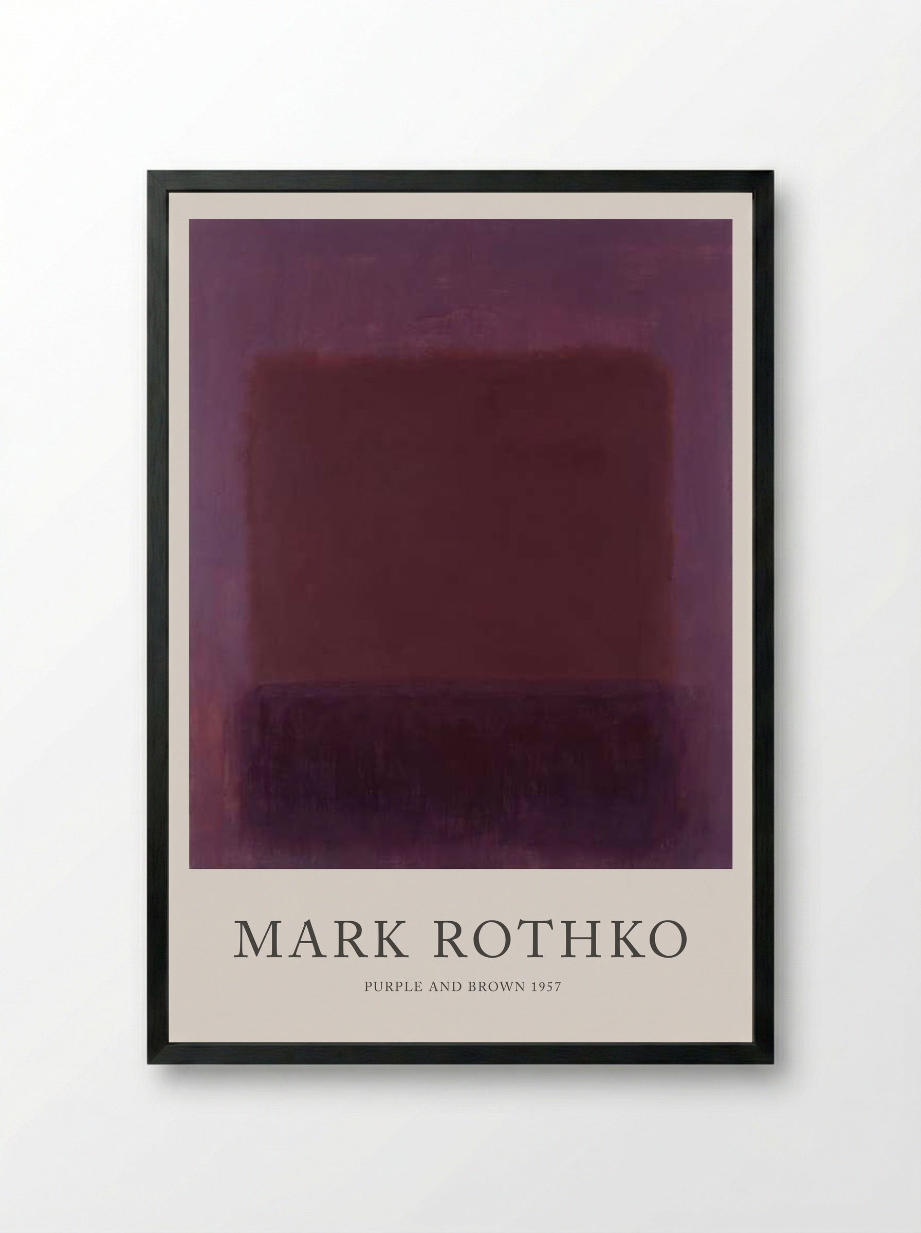 Purple and Brown - Mark Rothko - Framed Print Black