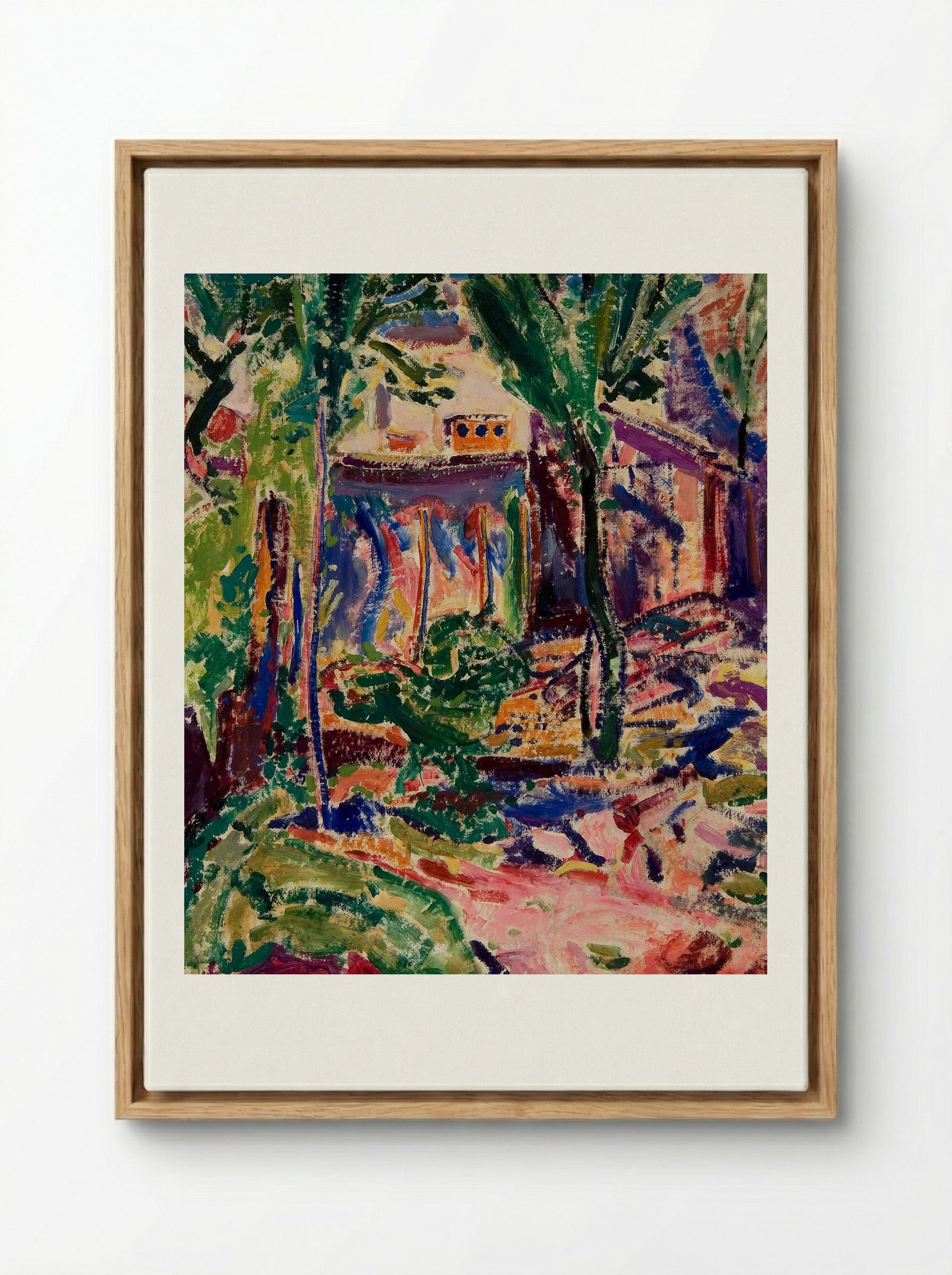 Landscape with House - Alfred Henry Maurer - Framed Canvas Wood