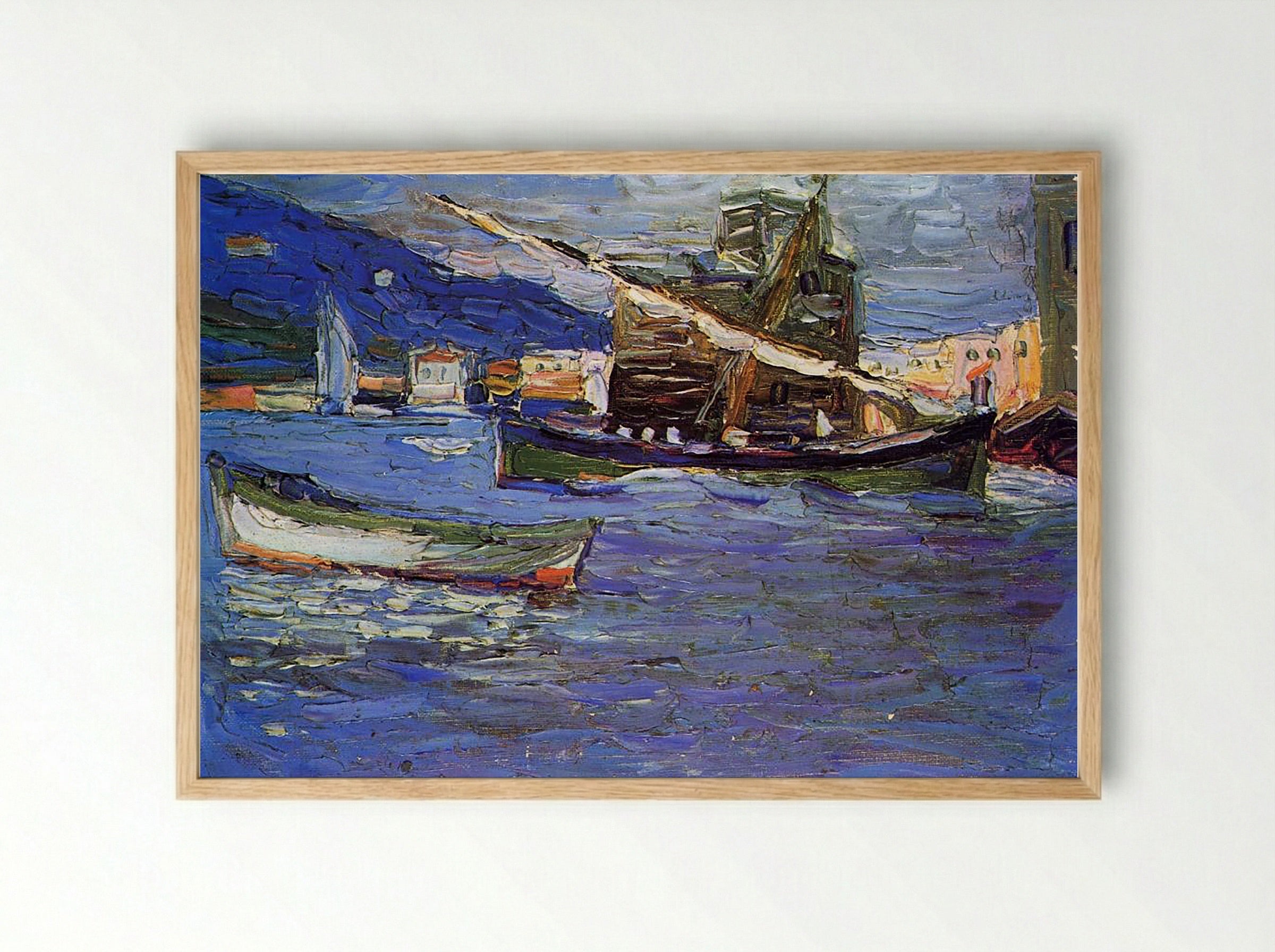 Rapallo, Grey Day - Karl Schmidt-Rottluff - Framed Print Wood