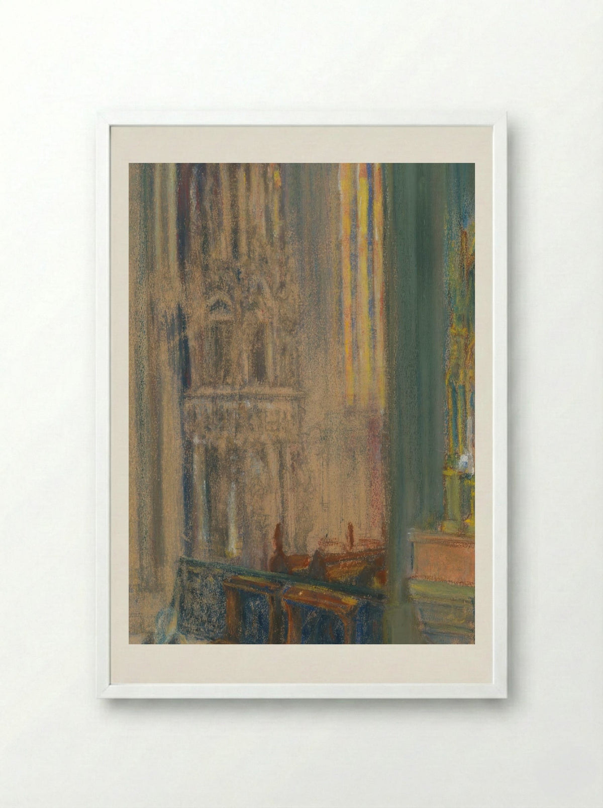 Interior of Košice Cathedral - Konstantin Bauer - Framed Print White