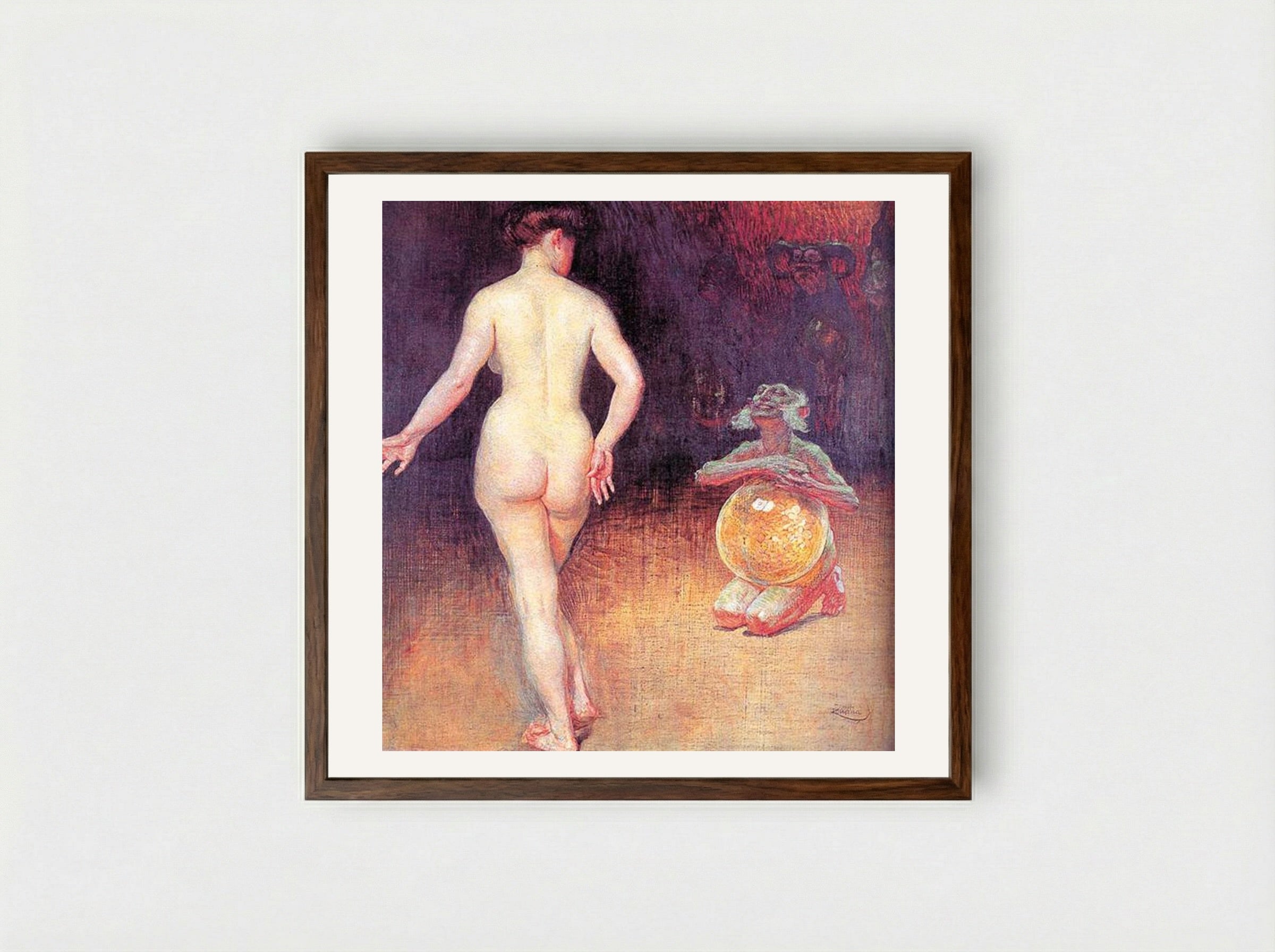 Money - František Kupka - Framed Print Dark Wood