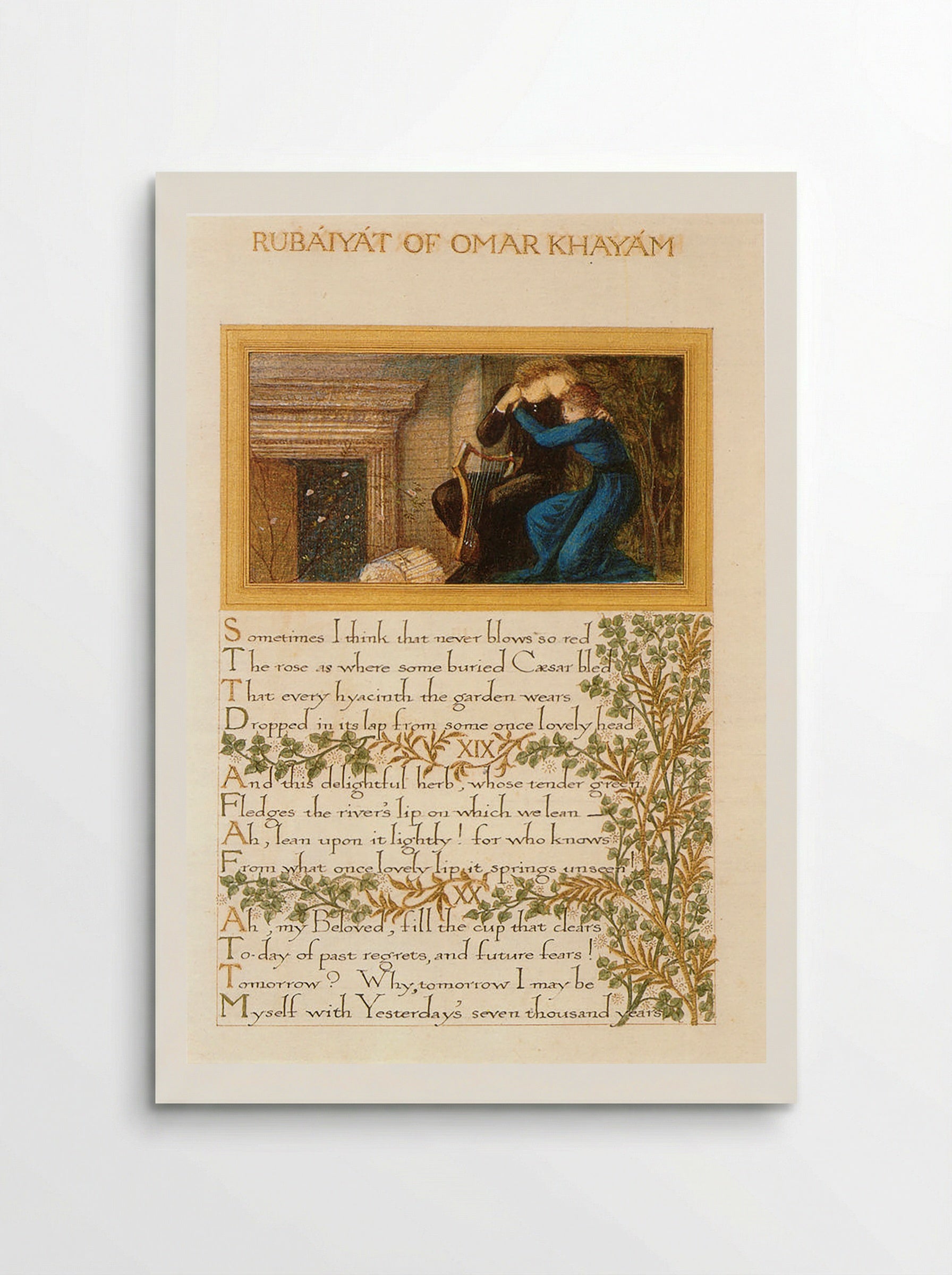 Page from The Rubaiyat of Omar Khayyam - William Morris - Poster