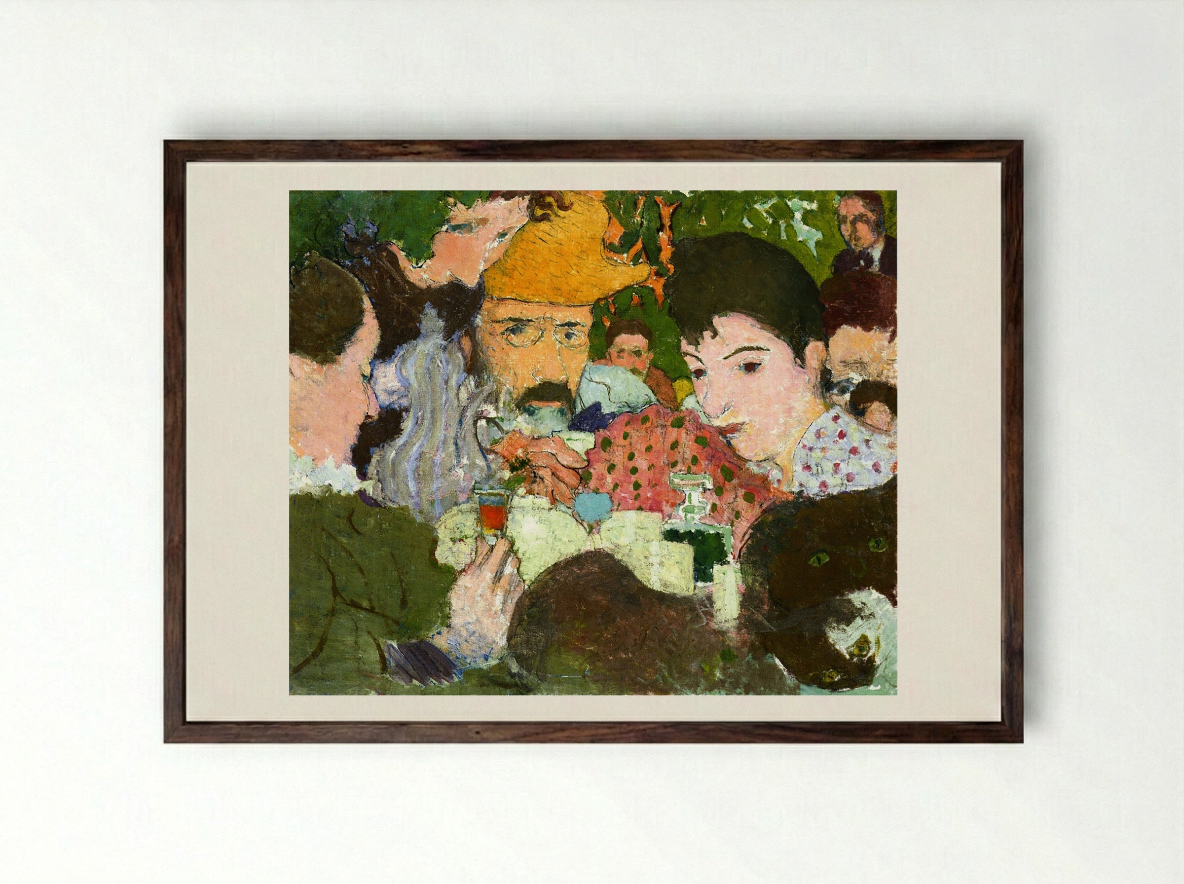 Study for Afternoon in the Garden - Pierre Bonnard - Framed Print Dark Wood