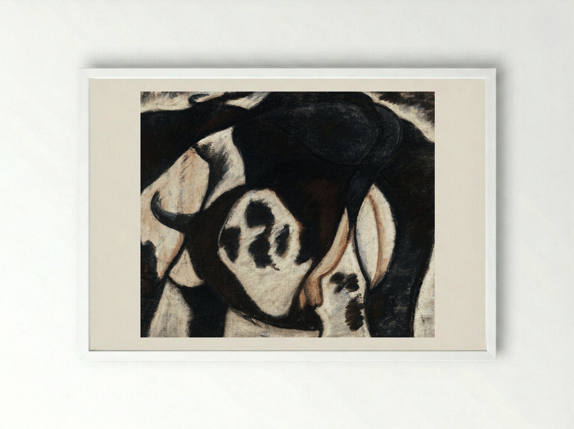 Cow - Arthur Dove - Framed Print White