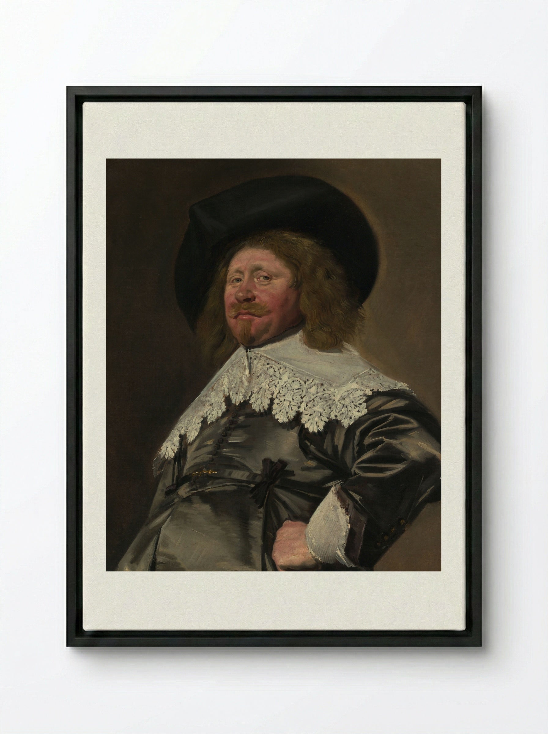 Claes Duyst van Voorhout - Frans Hals - Framed Canvas Black