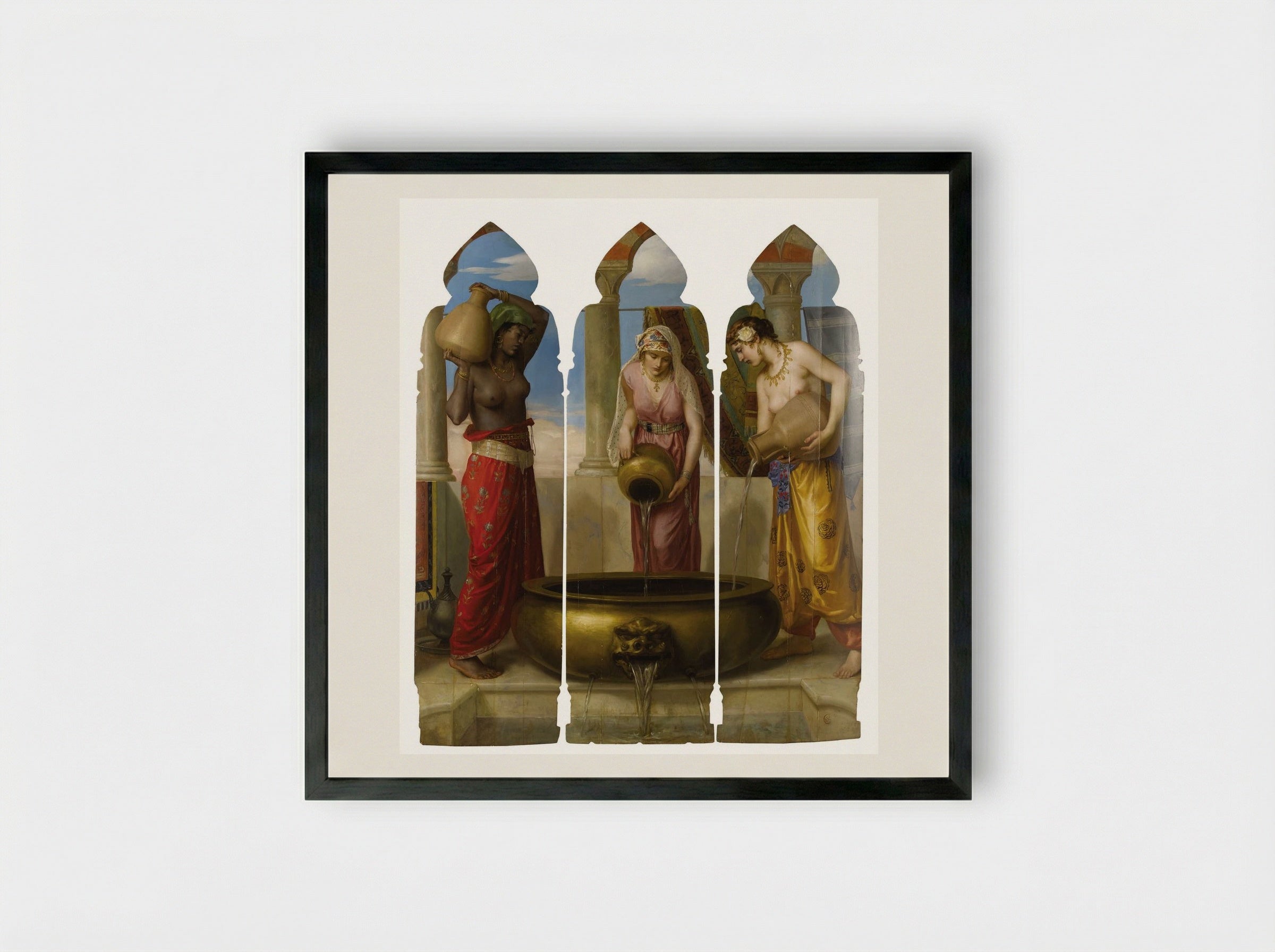 Europe, Asia, Africa - Walter Crane - Framed Print Black