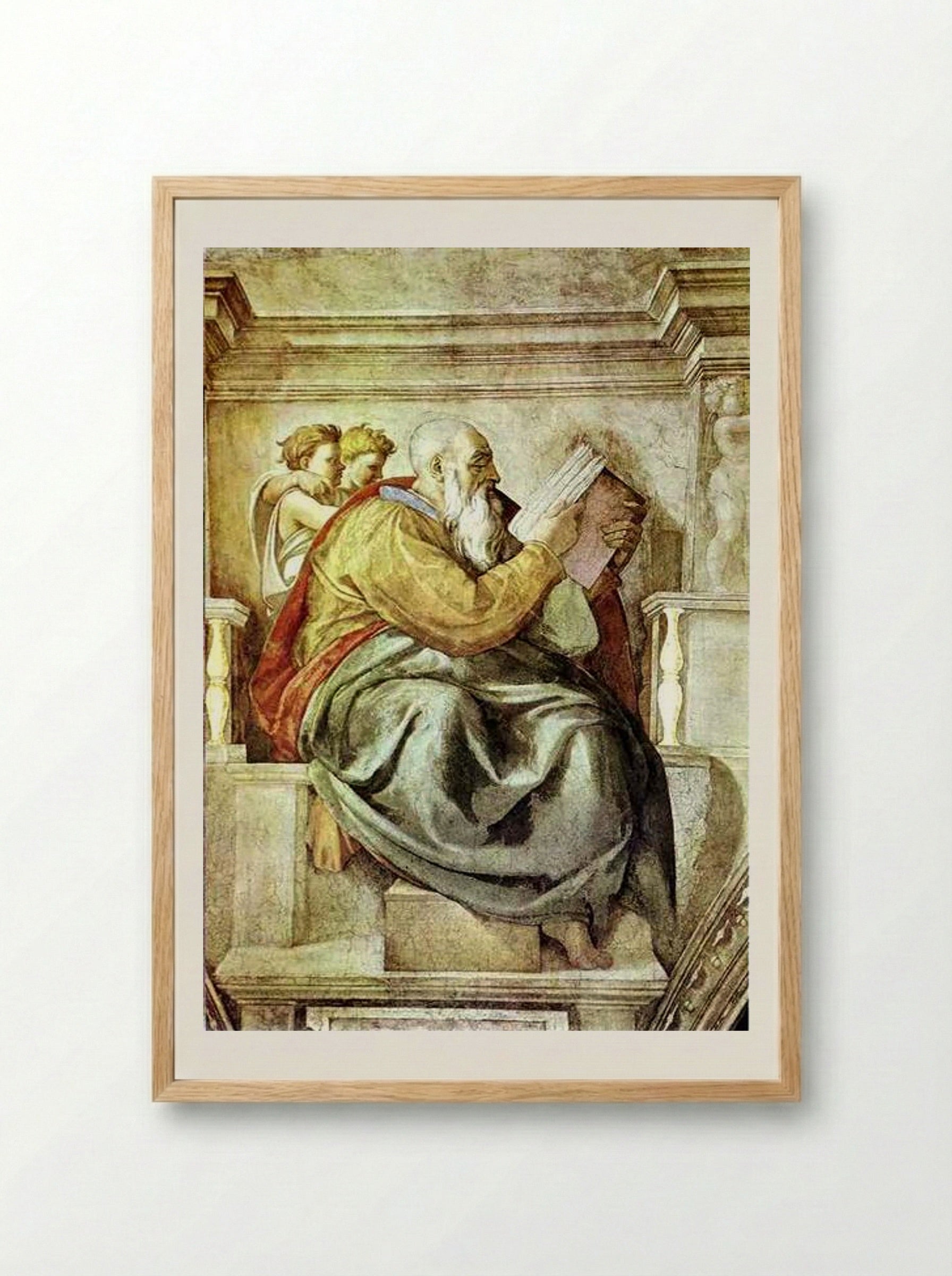 The Prophet Zechariah - Michelangelo - Framed Print Wood