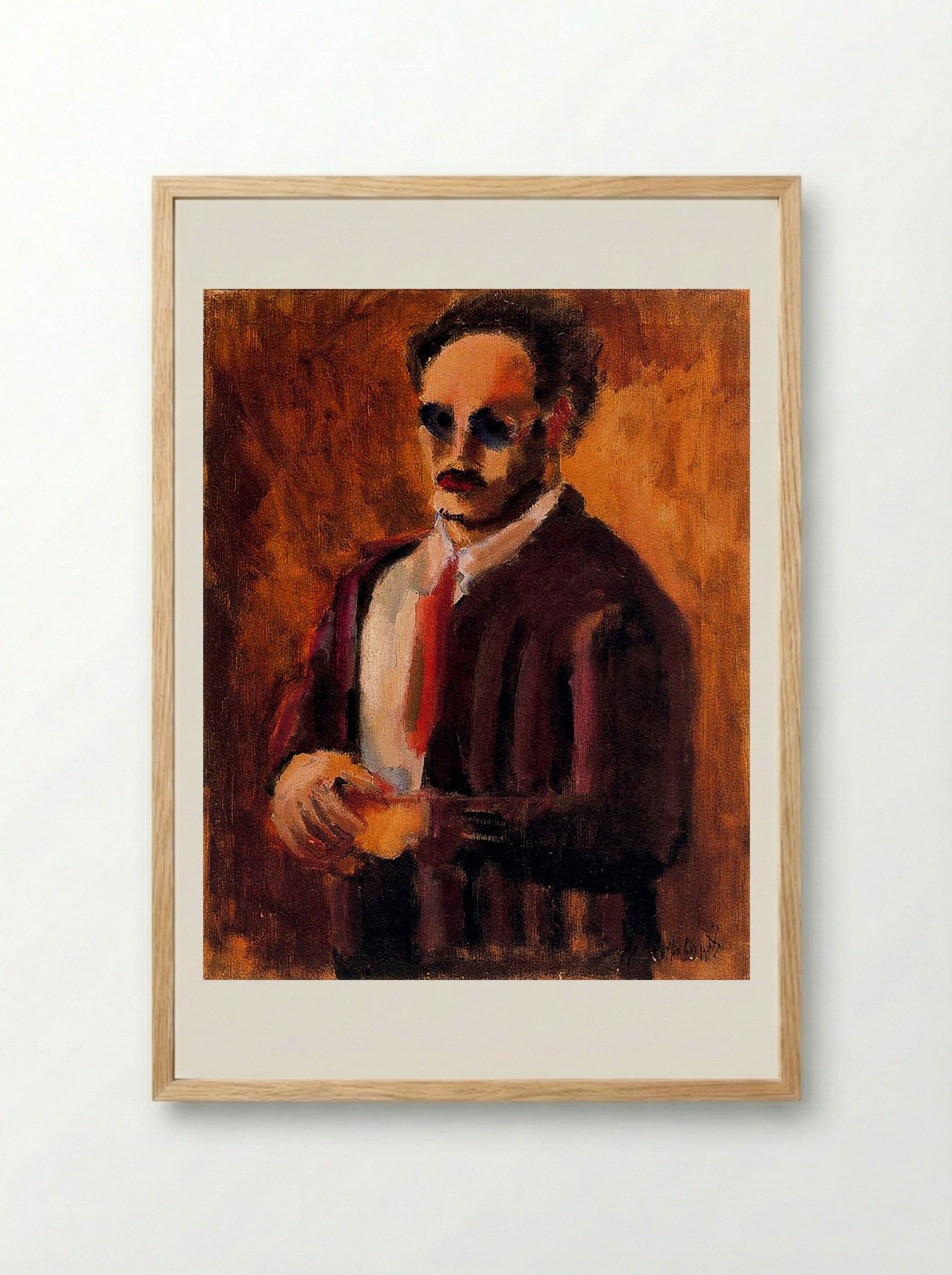 Self-Portrait - Marianne von Werefkin - Framed Print Wood