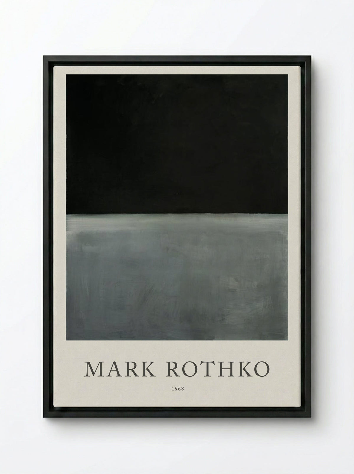 Untitled (Black and Grey) - Mark Rothko - Framed Canvas Black