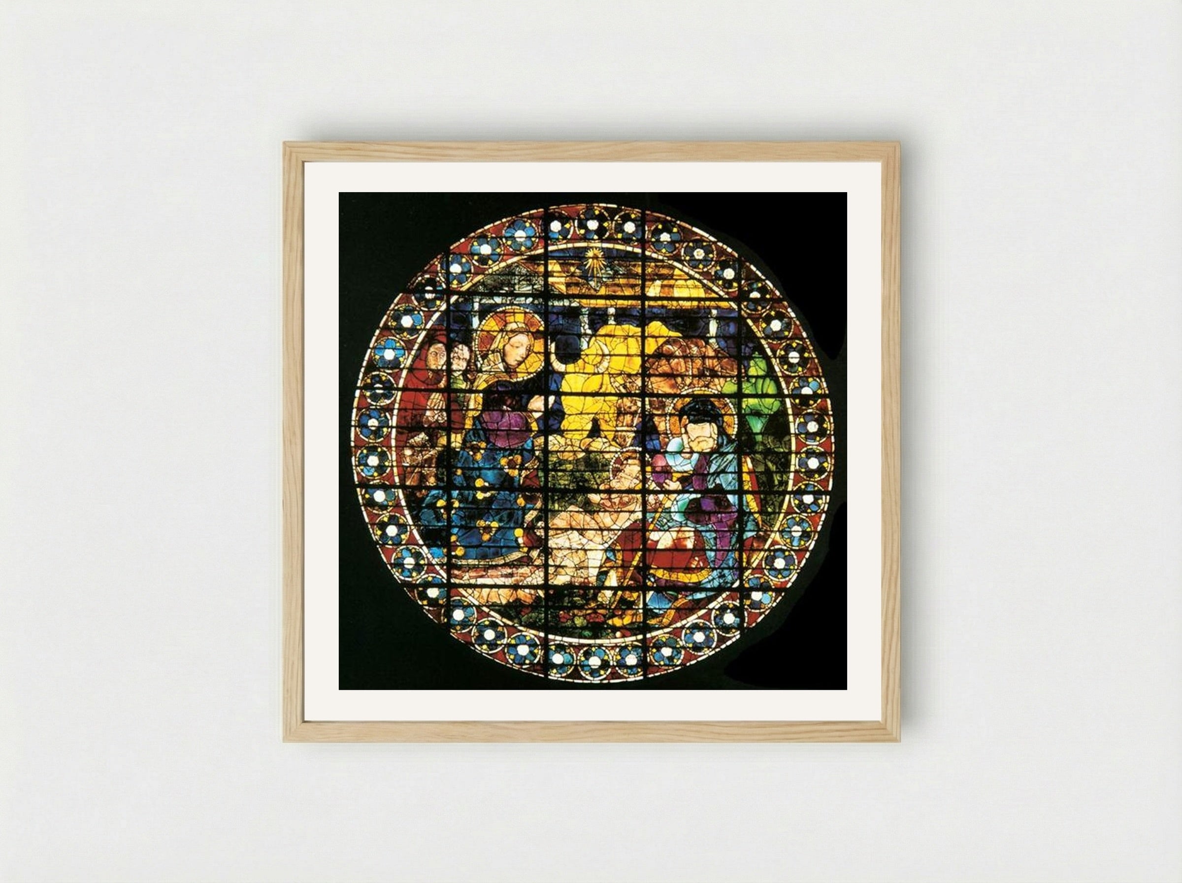Oculus depicting The Nativity - Paolo Uccello - Framed Print Wood