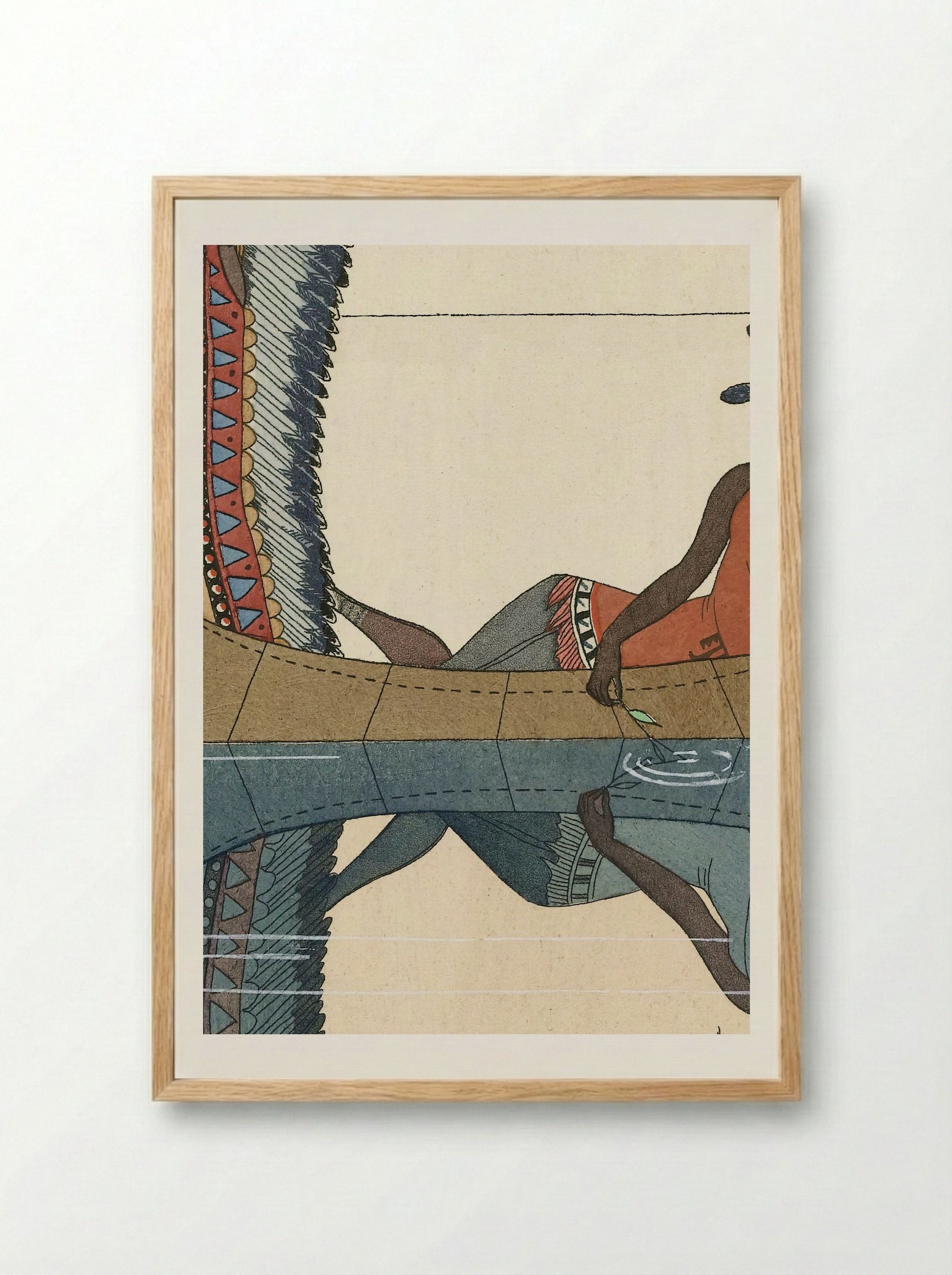 Le long du Missouri - George Barbier - Framed Print Wood