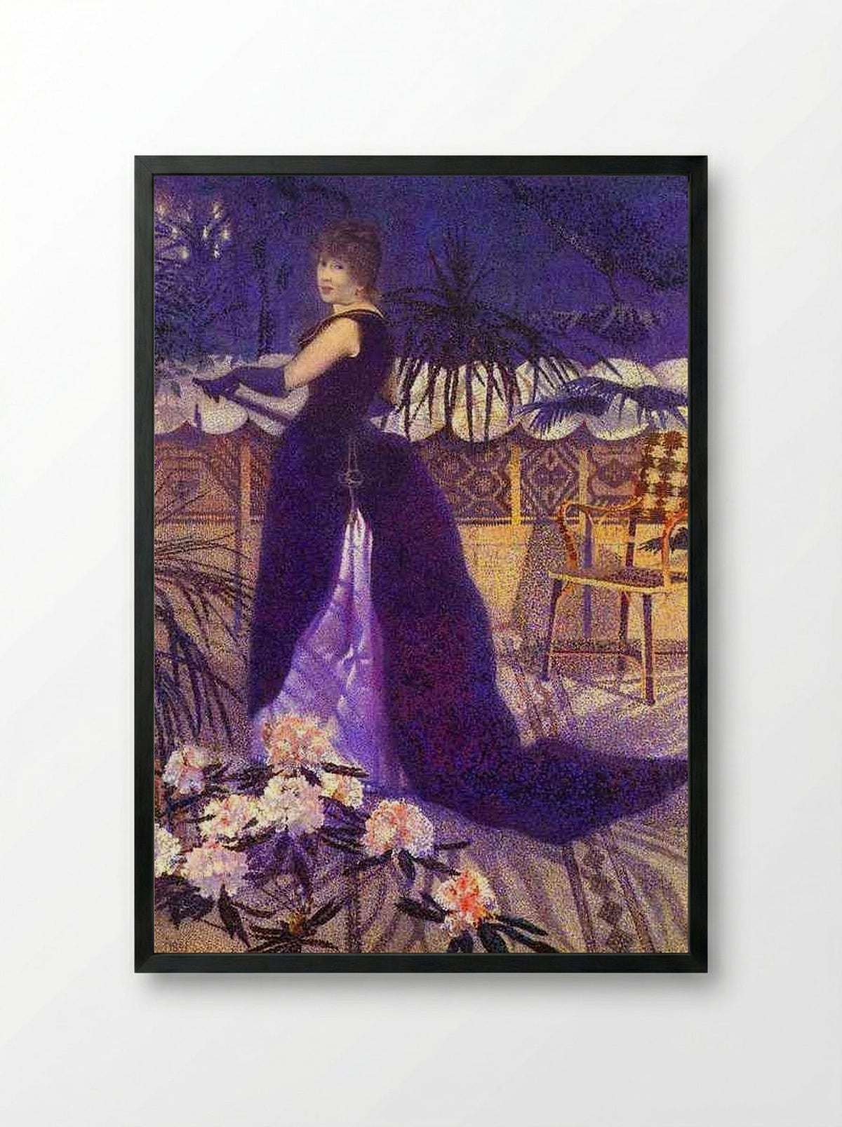 Madame Hector France - Georges Seurat - Framed Print Black