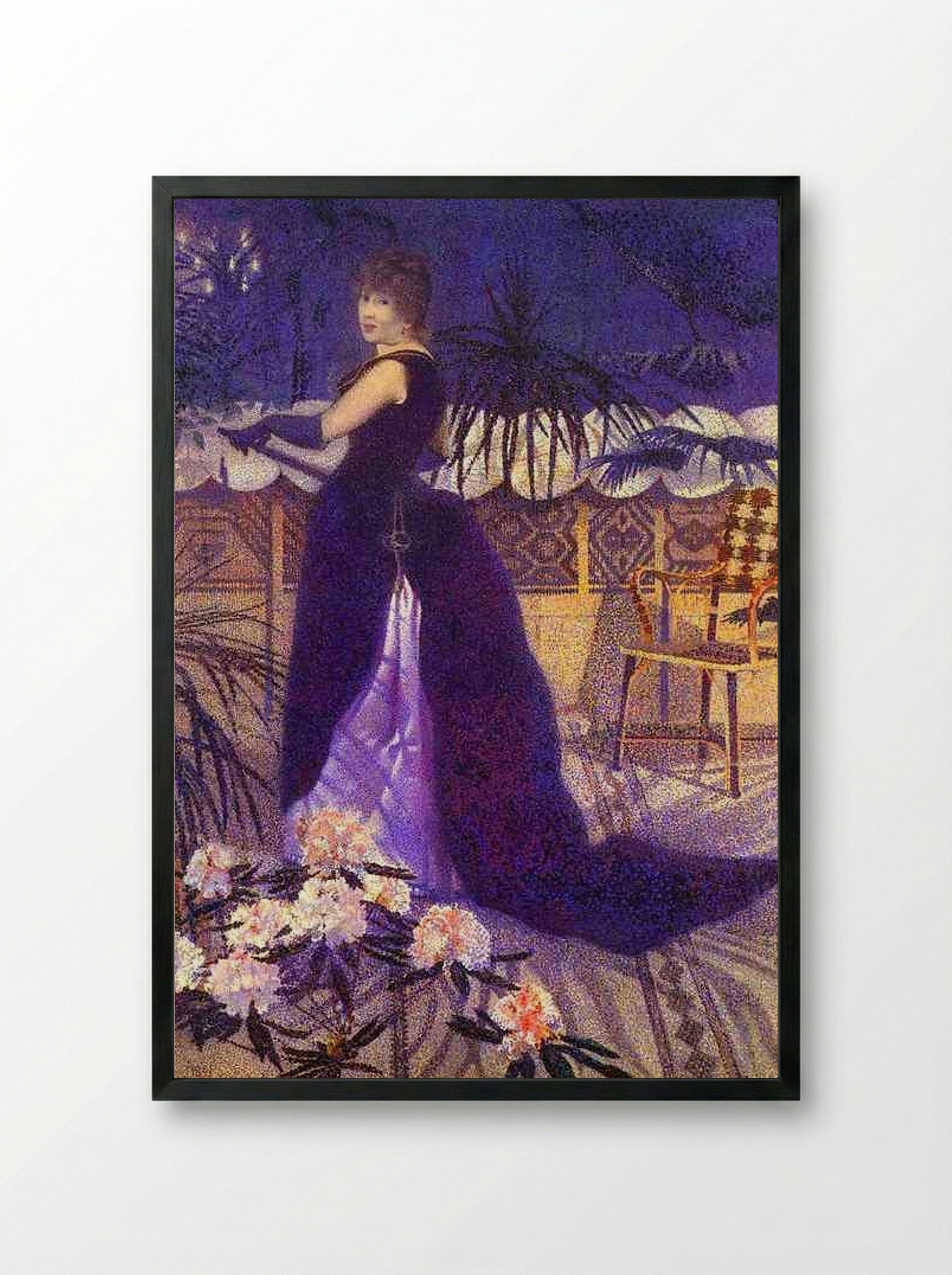 Madame Hector France - Georges Seurat - Framed Print Black