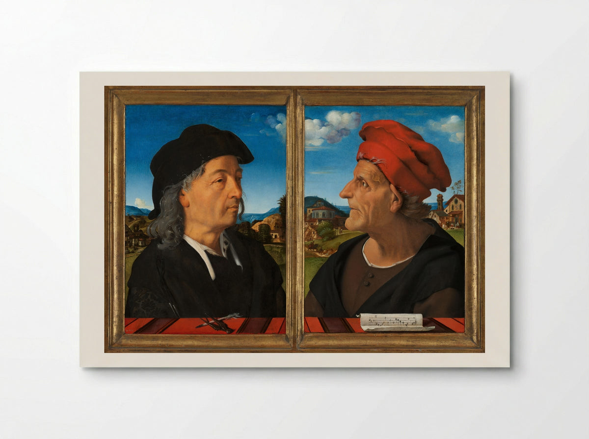 Portraits of Giuliano and Francesco Giamberti da Sangallo - Piero di Cosimo - Poster