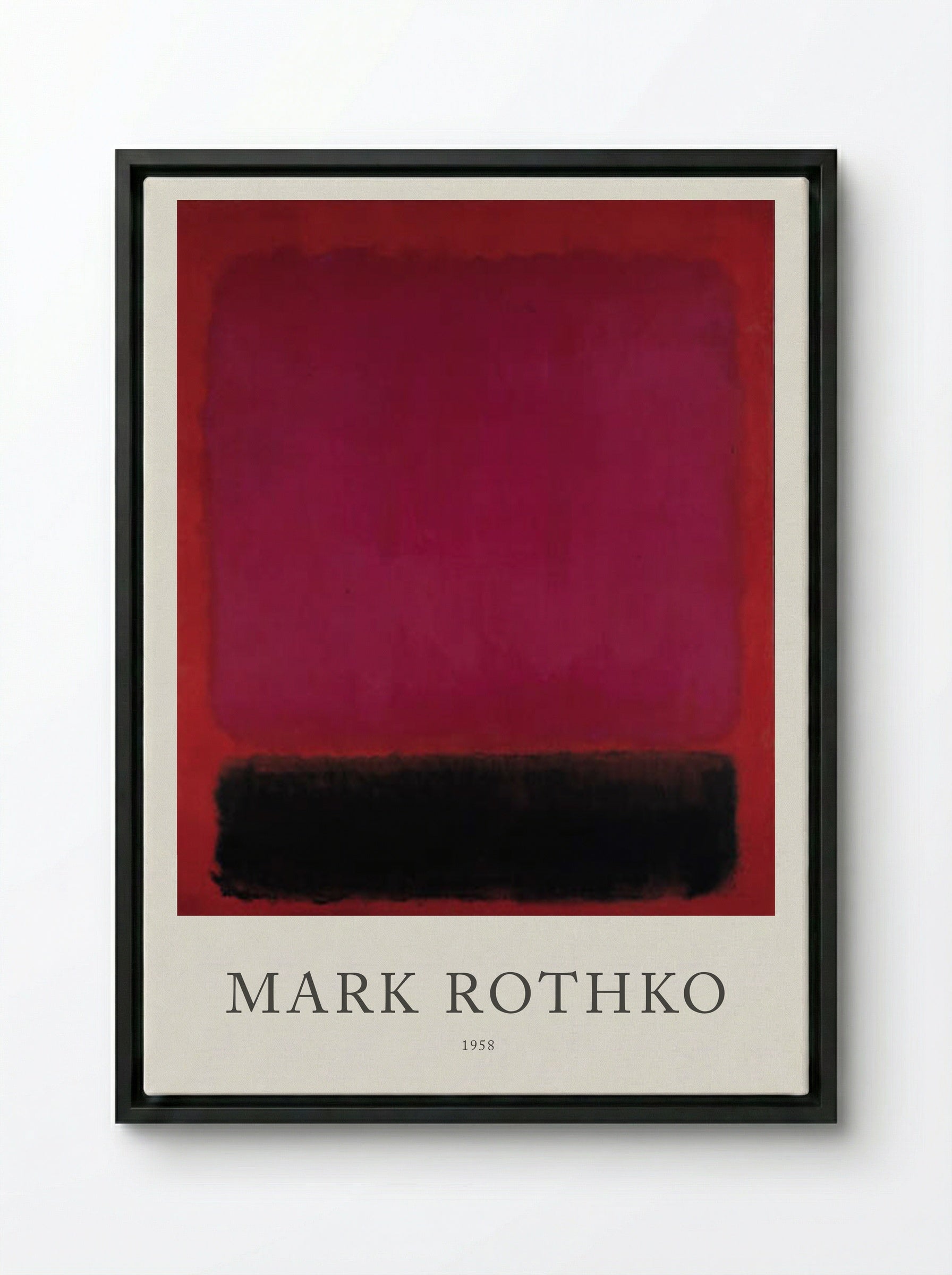 Untitled (Magenta, Red, and Black) - Mark Rothko - Framed Canvas Black