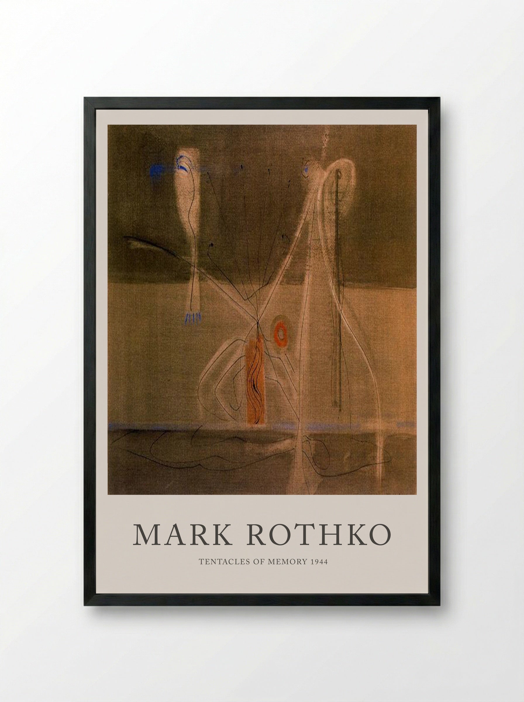 Tentacles of Memory - Mark Rothko - Framed Print Black