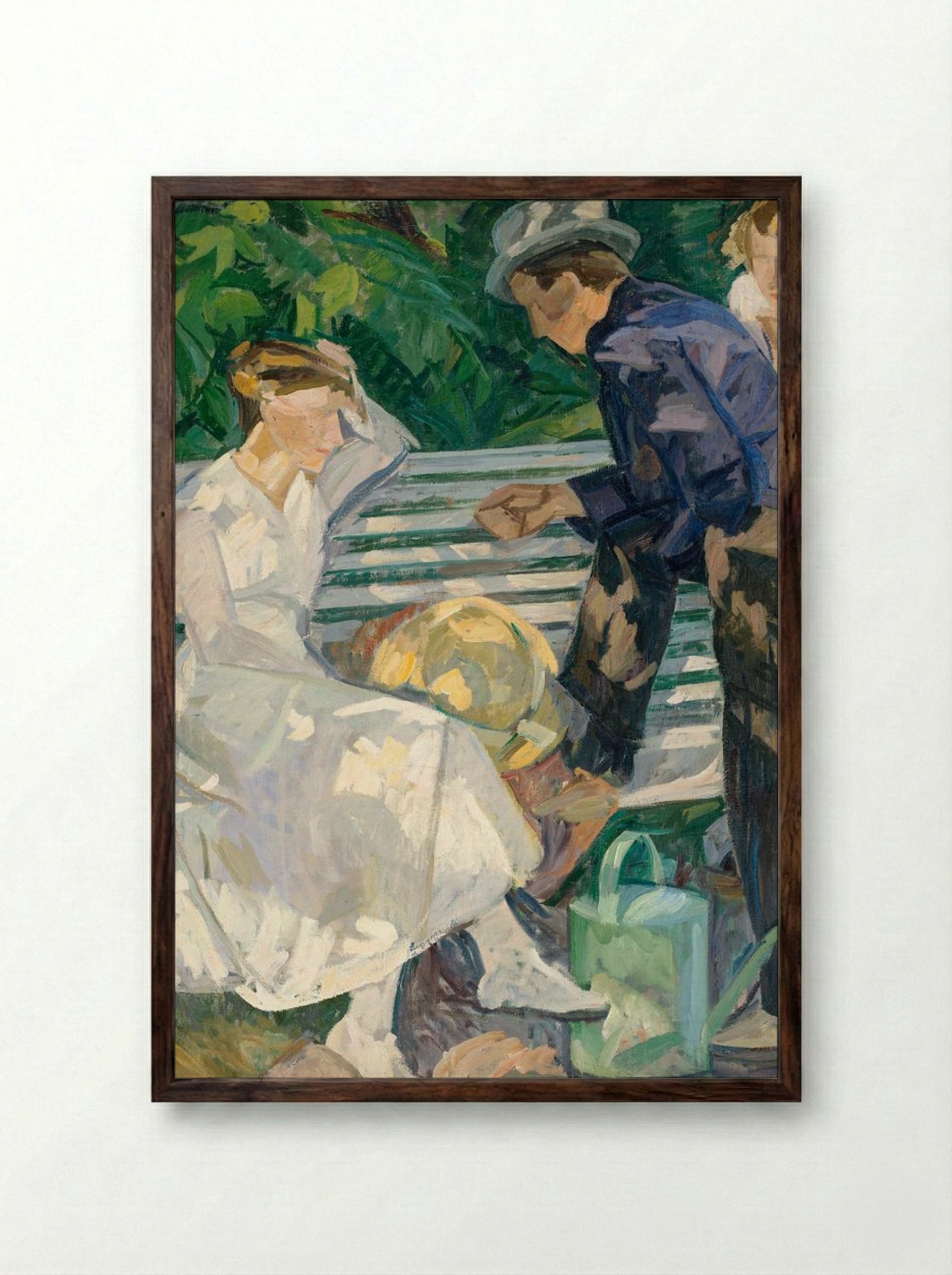 In the Priest's Garden, Christianshåb - Edvard Weie - Framed Print Dark Wood