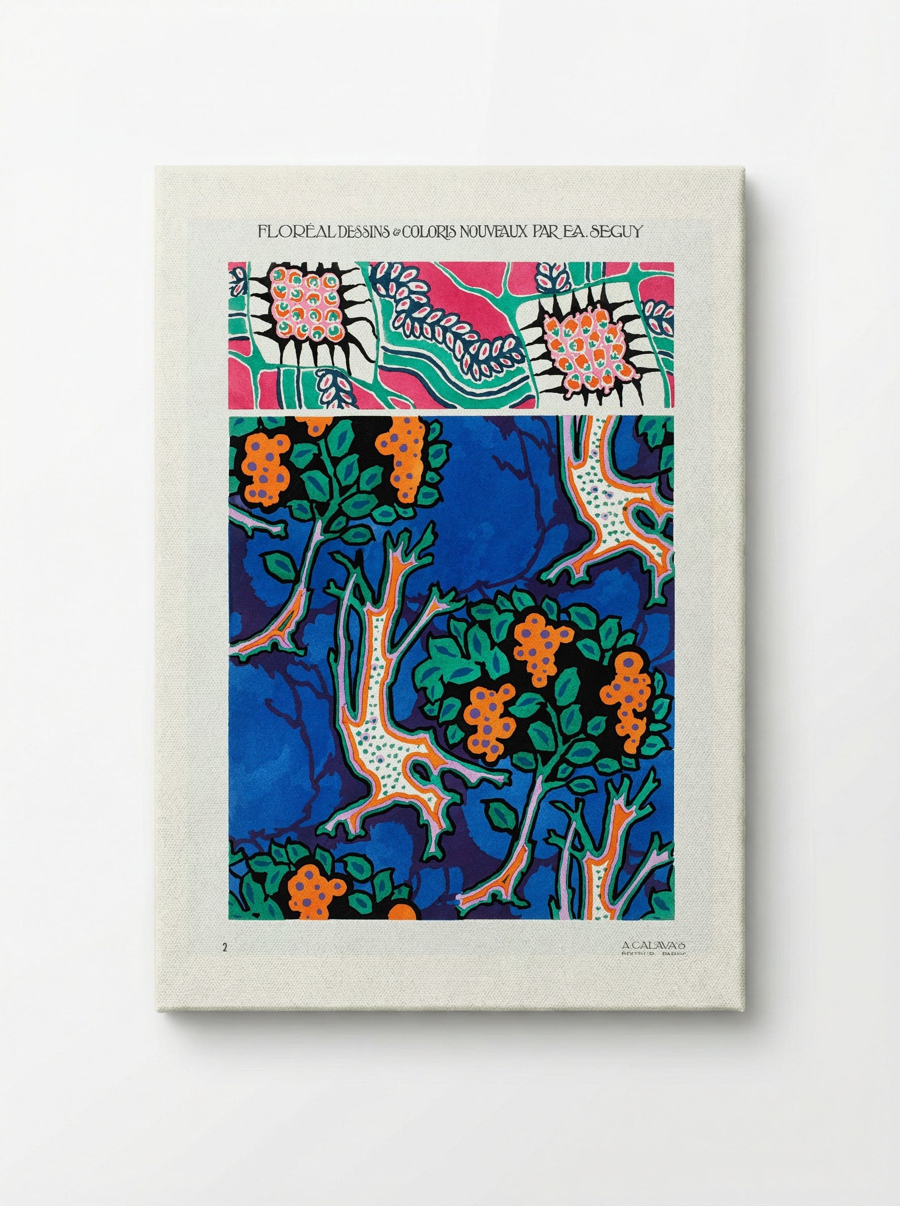 Floral Designs and Colour Schemes (Plate 4) - Émile-Allain Séguy - Canvas