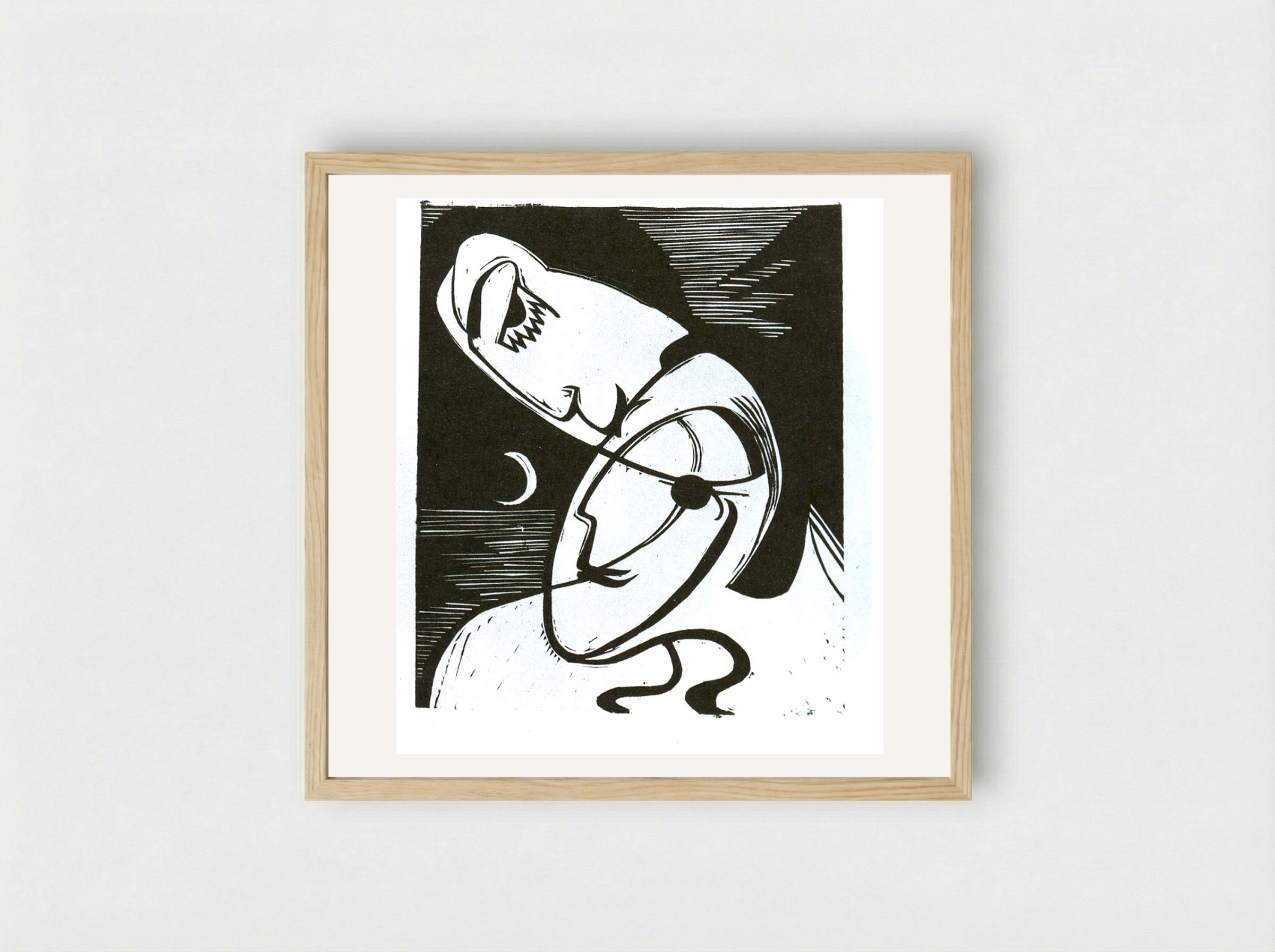 The Kiss - Fine Art Print - Framed Print Wood