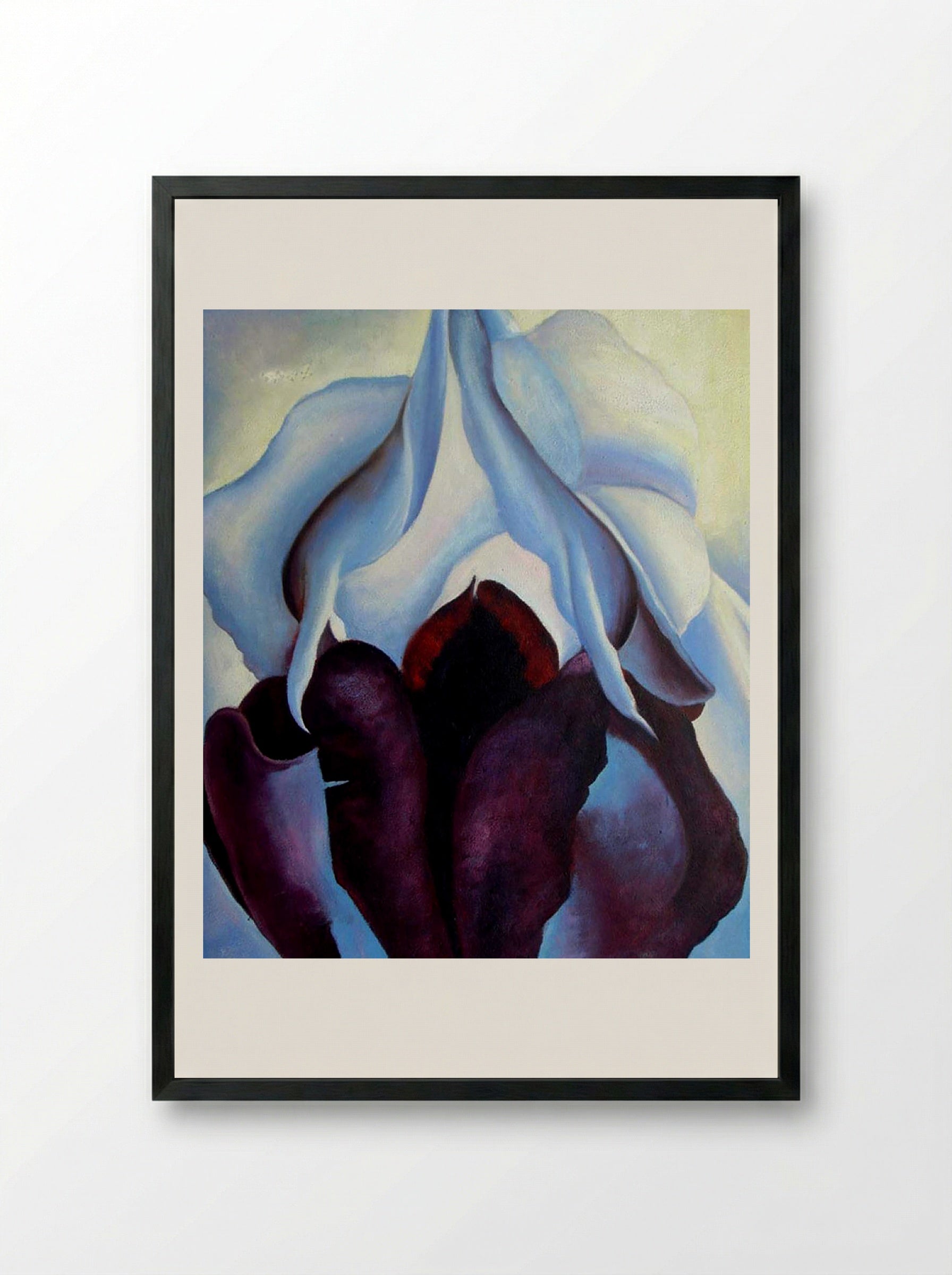 Flower of Life - Georgia O'Keeffe - Framed Print Black