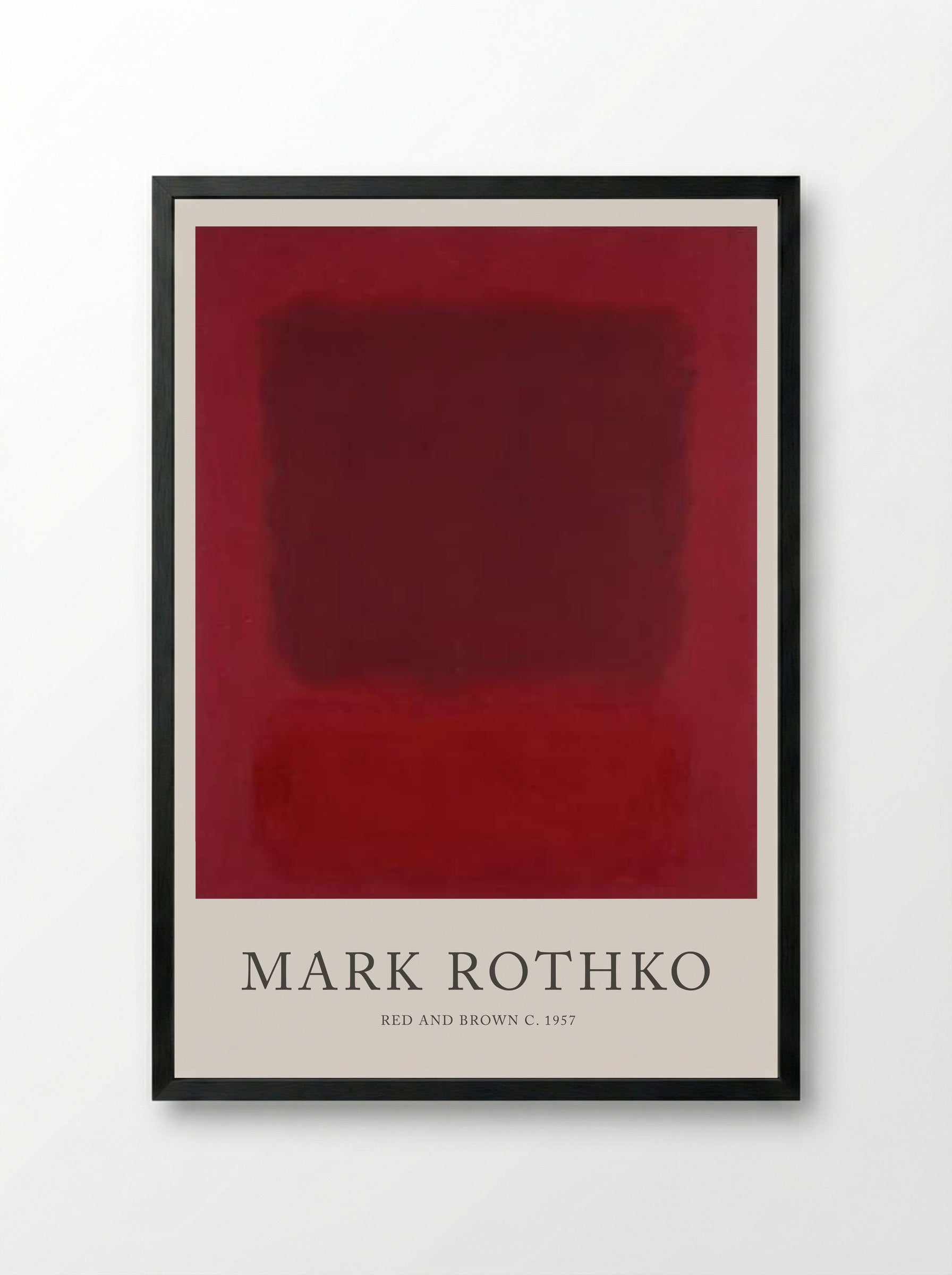 Red and Brown - Mark Rothko - Framed Print Black