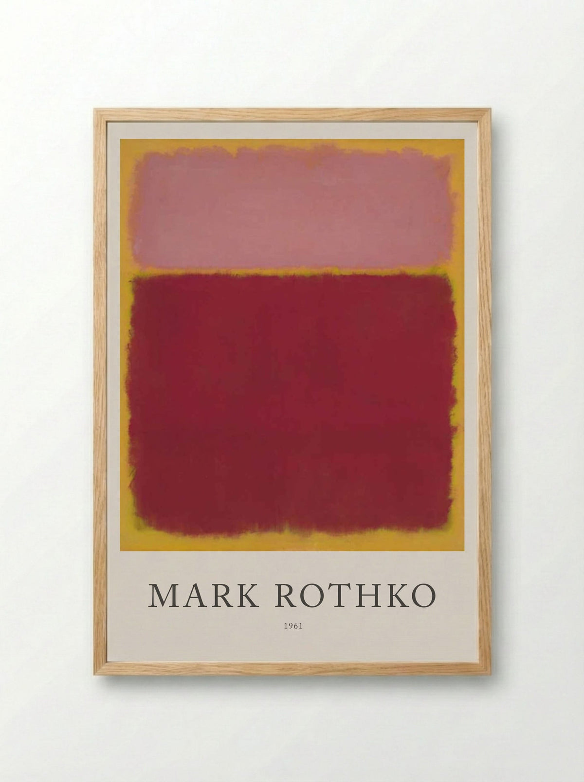 Untitled (Pink and Red over Yellow) - Mark Rothko - Framed Print Wood
