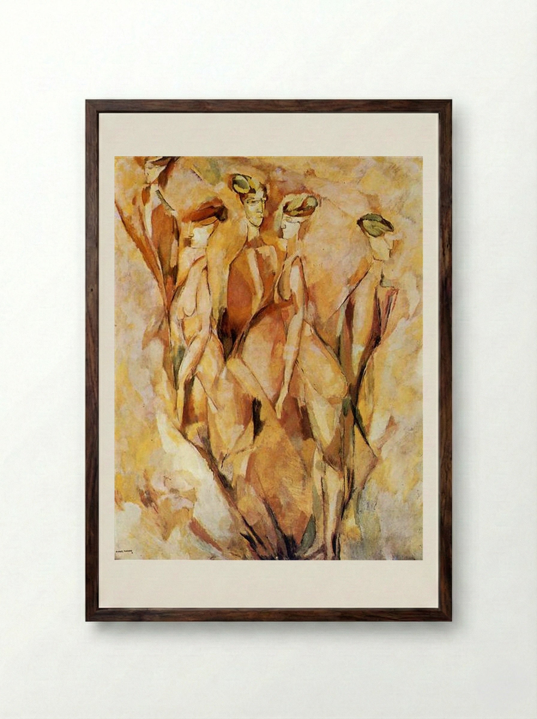 Portrait (Dulcinea) - Marcel Duchamp - Framed Print Dark Wood
