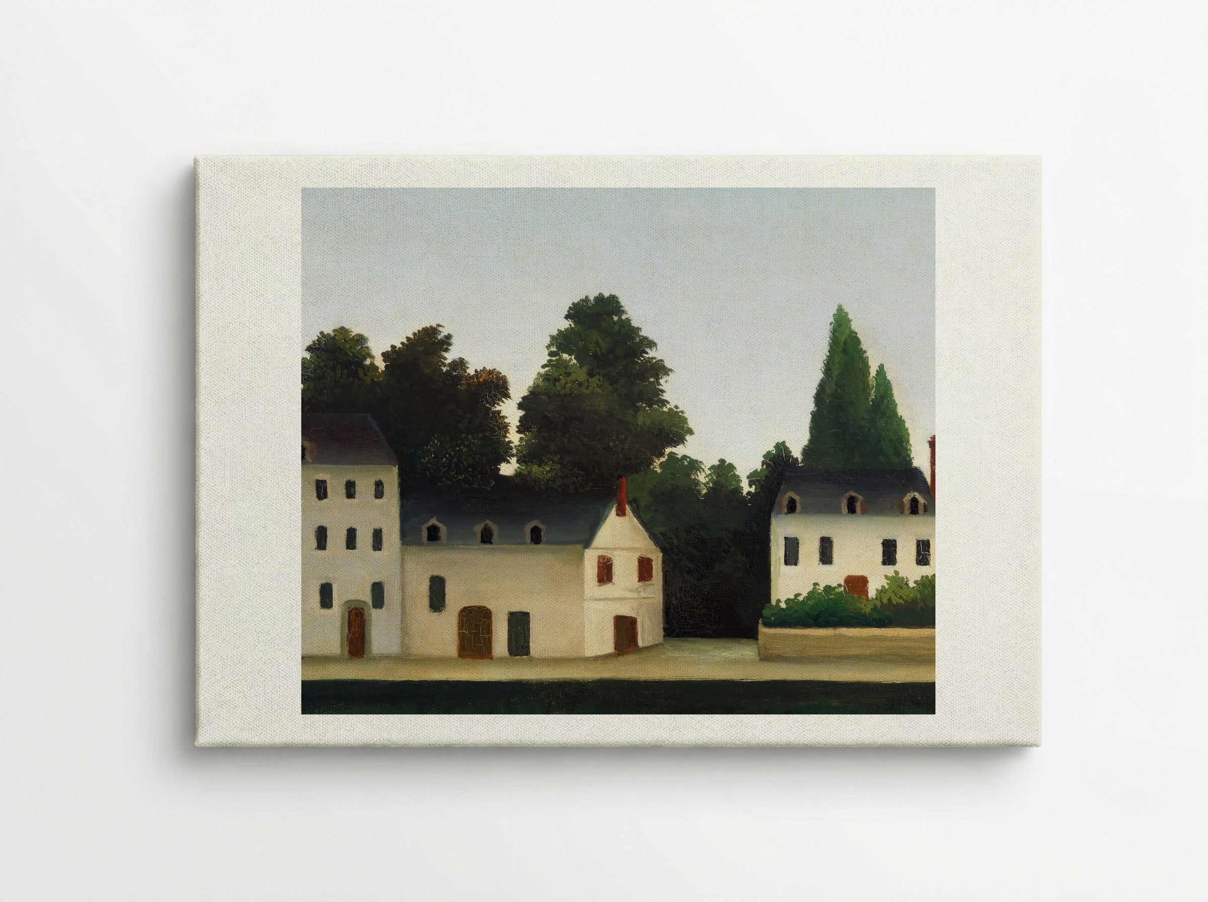 Landscape and Four Fishermen - Henri Rousseau - Canvas