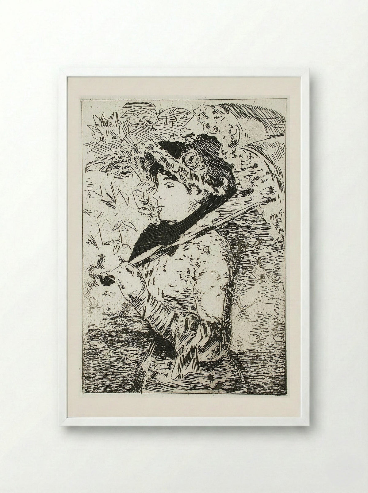 Jeanne (Spring) (Jeanne II) - Édouard Manet - Framed Print White