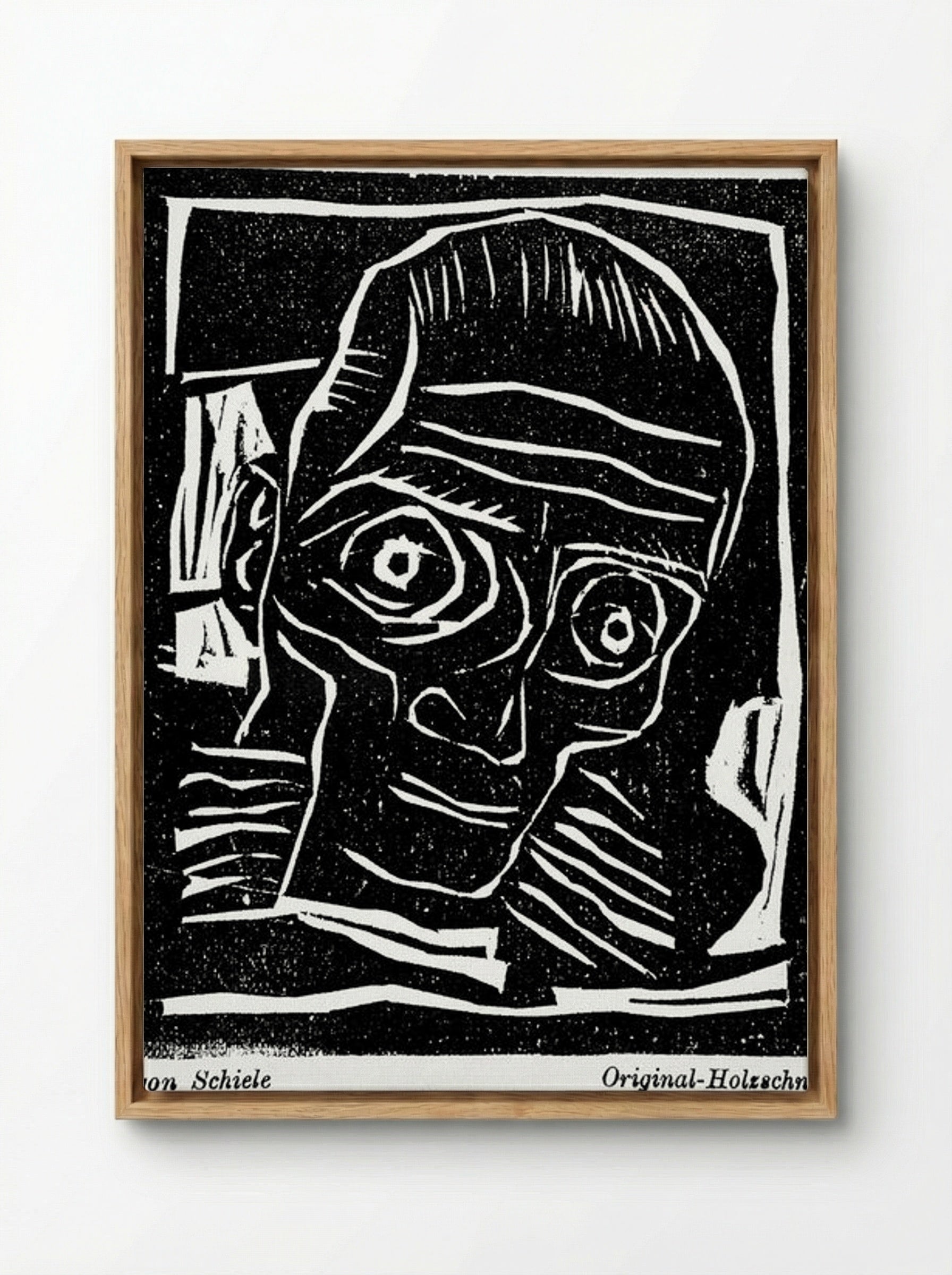 Die Aktion, Jg. 6, Nr. 39/40 (Self-Portrait) - Egon Schiele - Framed Canvas Wood