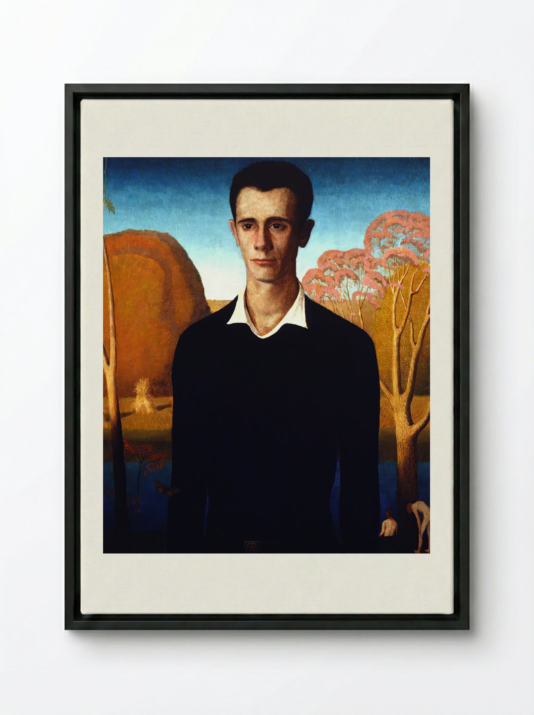 Arnold Comes of Age - Grant Wood - Framed Canvas Black
