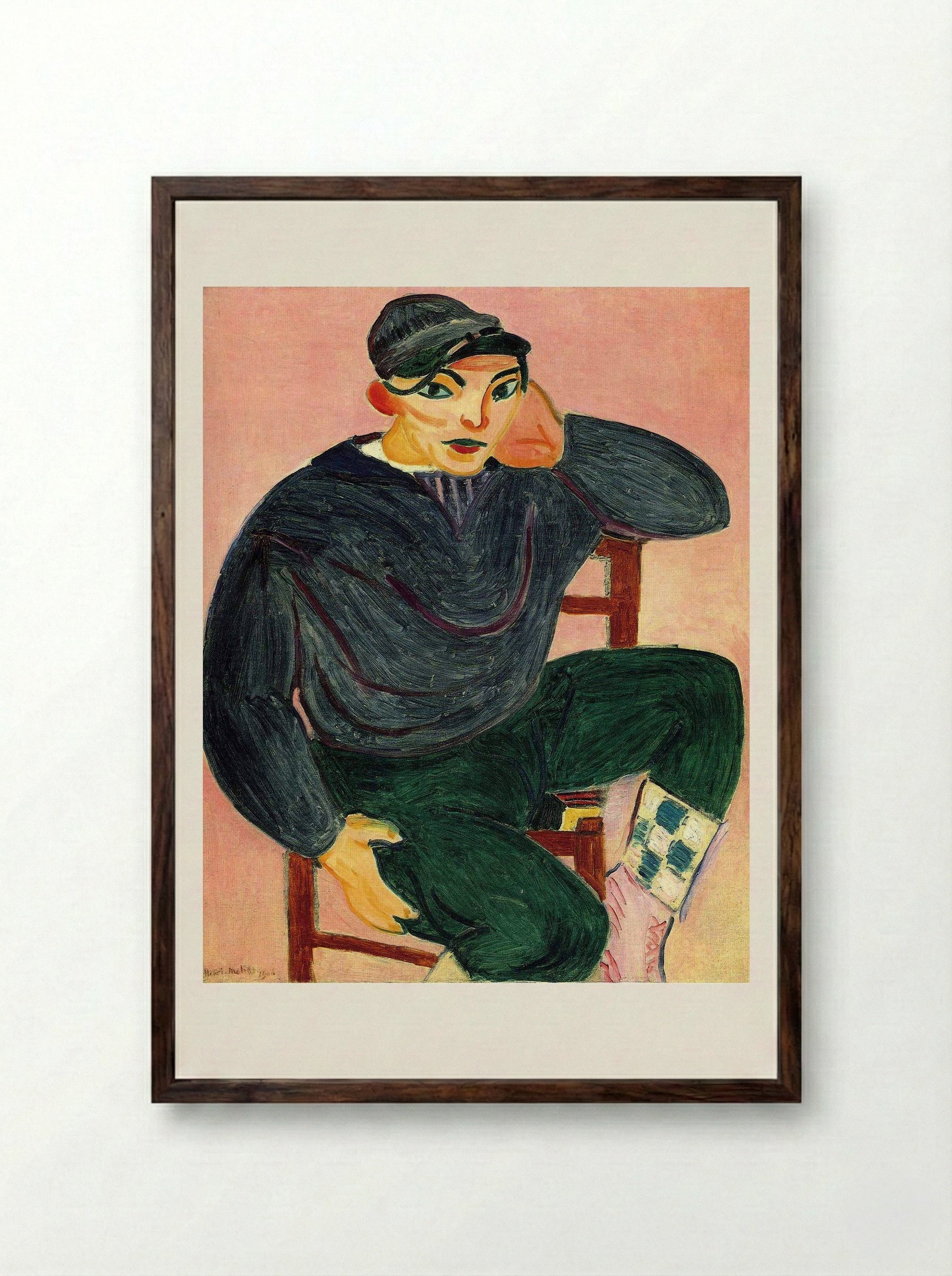The Young Sailor II - Henri Matisse - Framed Print Dark Wood
