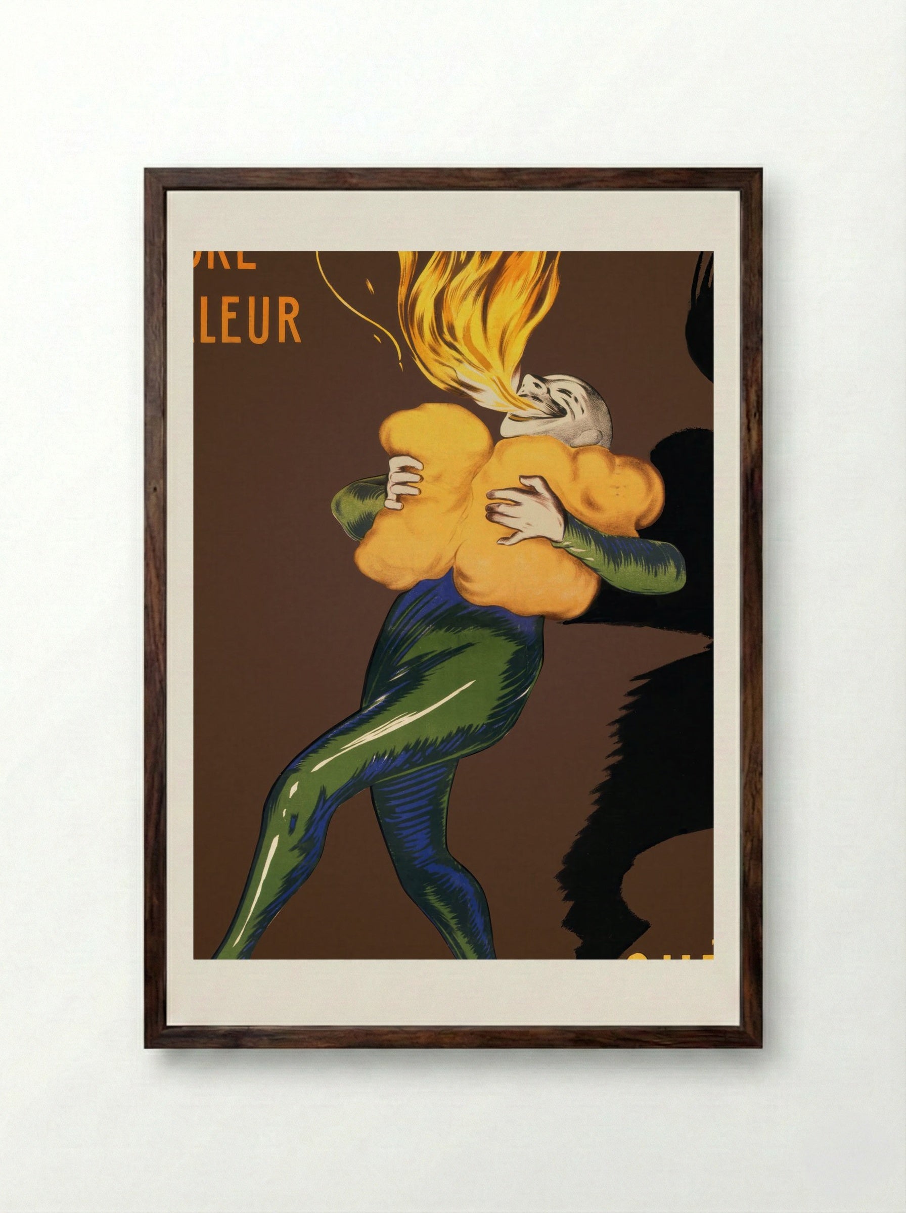 Le Thermogène Engendre la Chaleur - Leonetto Cappiello - Framed Print Dark Wood