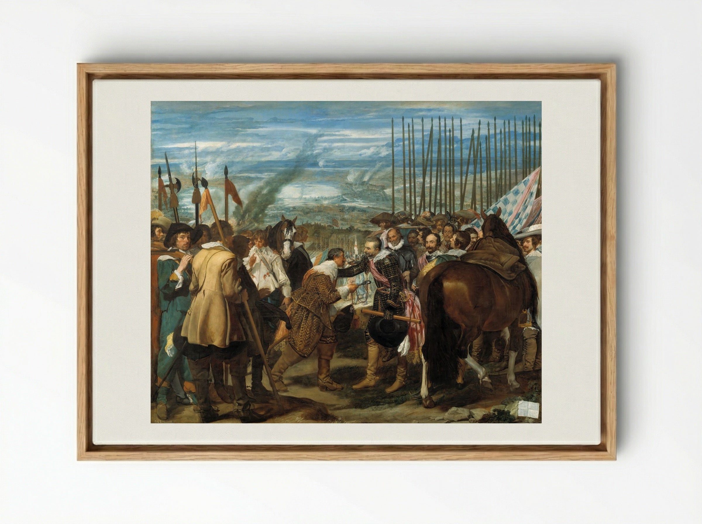 The Surrender of Breda - Diego Velázquez - Framed Canvas Wood