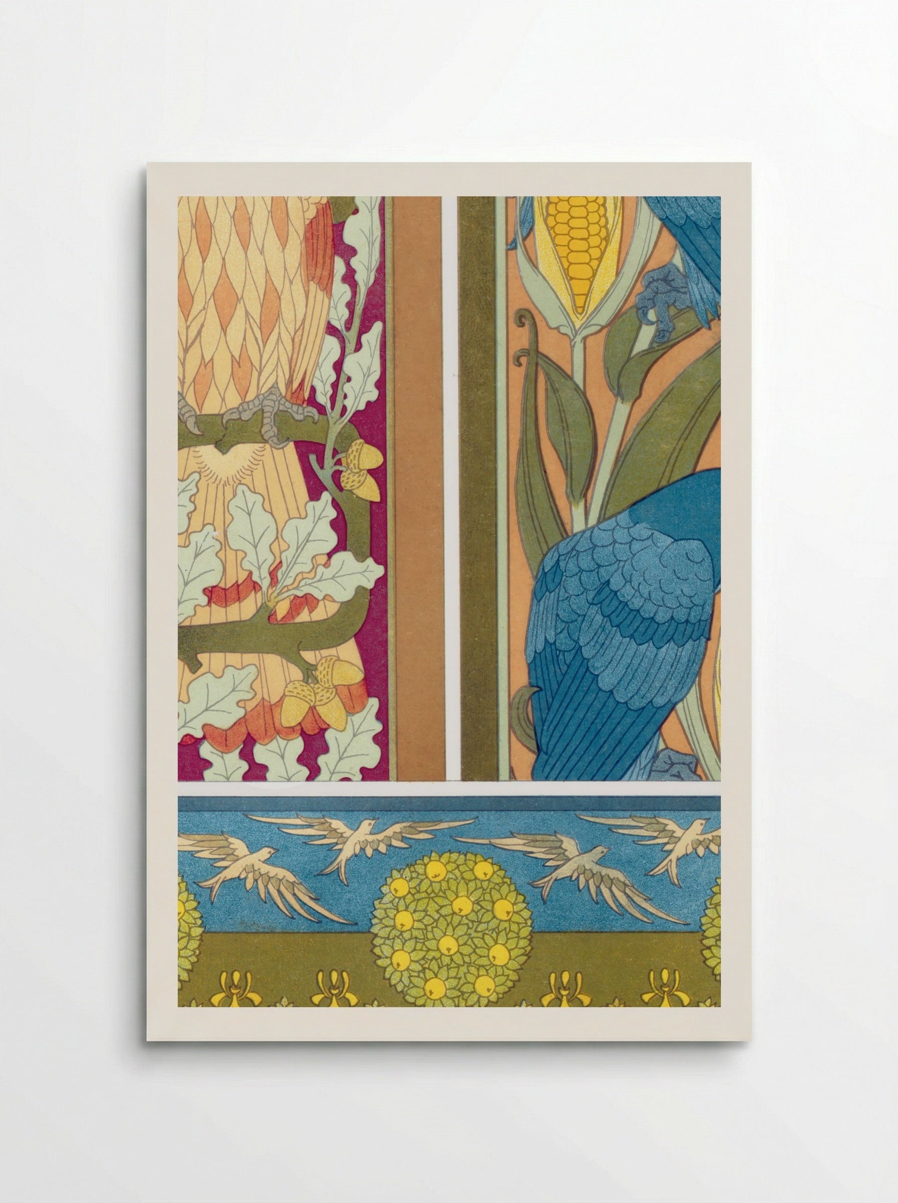 L'Animal dans la Décoration, Plate 12 (Eagle, Macaws, Fish and Birds) - Maurice Pillard Verneuil - Poster