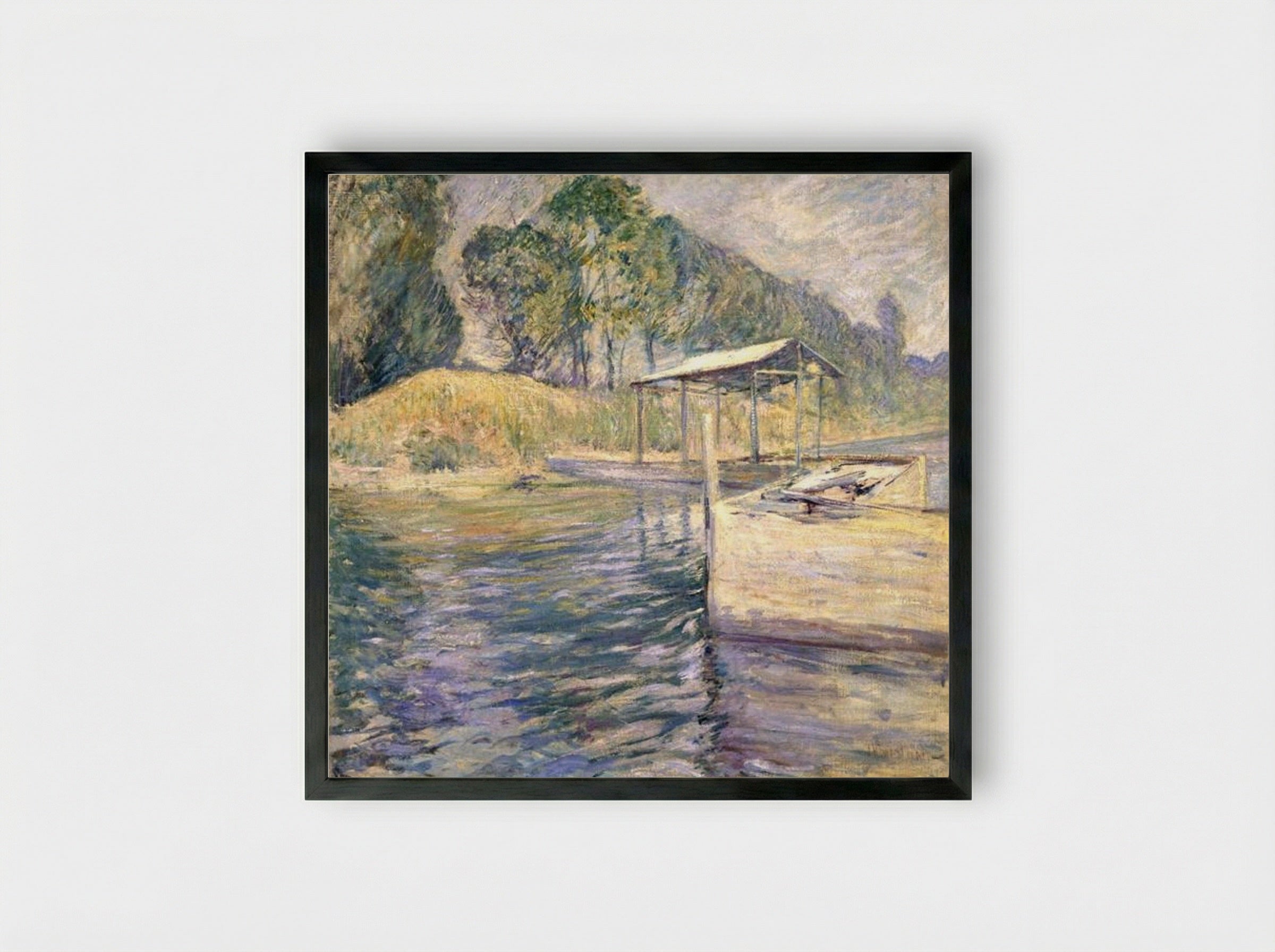 Reflections - John Henry Twachtman - Framed Print Black
