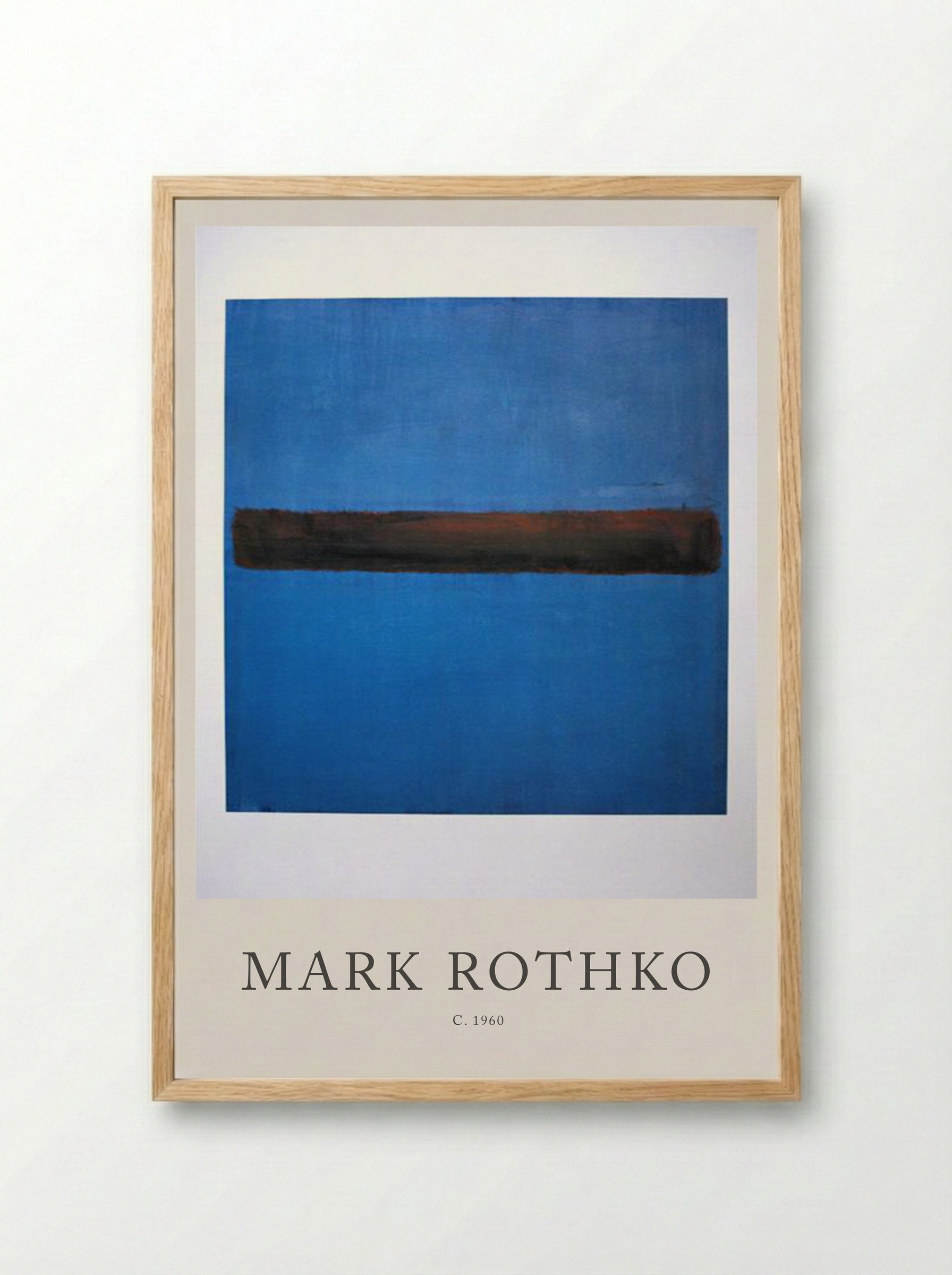 Untitled (Blue and Brown) - Mark Rothko - Framed Print Wood