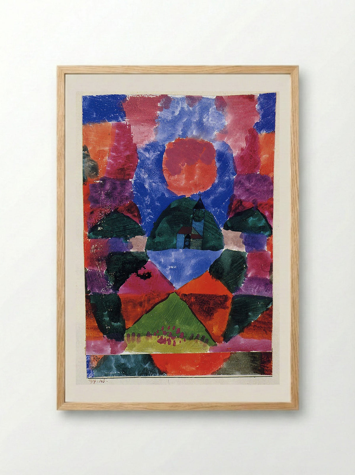 A Pressure of Tegernsee - Paul Klee - Framed Print Wood