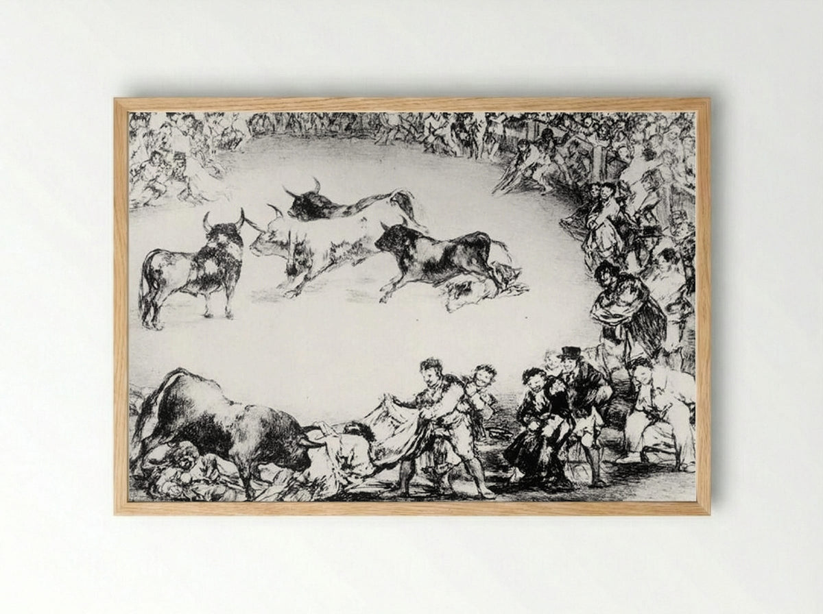 Spanish Entertainment - Francisco Goya - Framed Print Wood