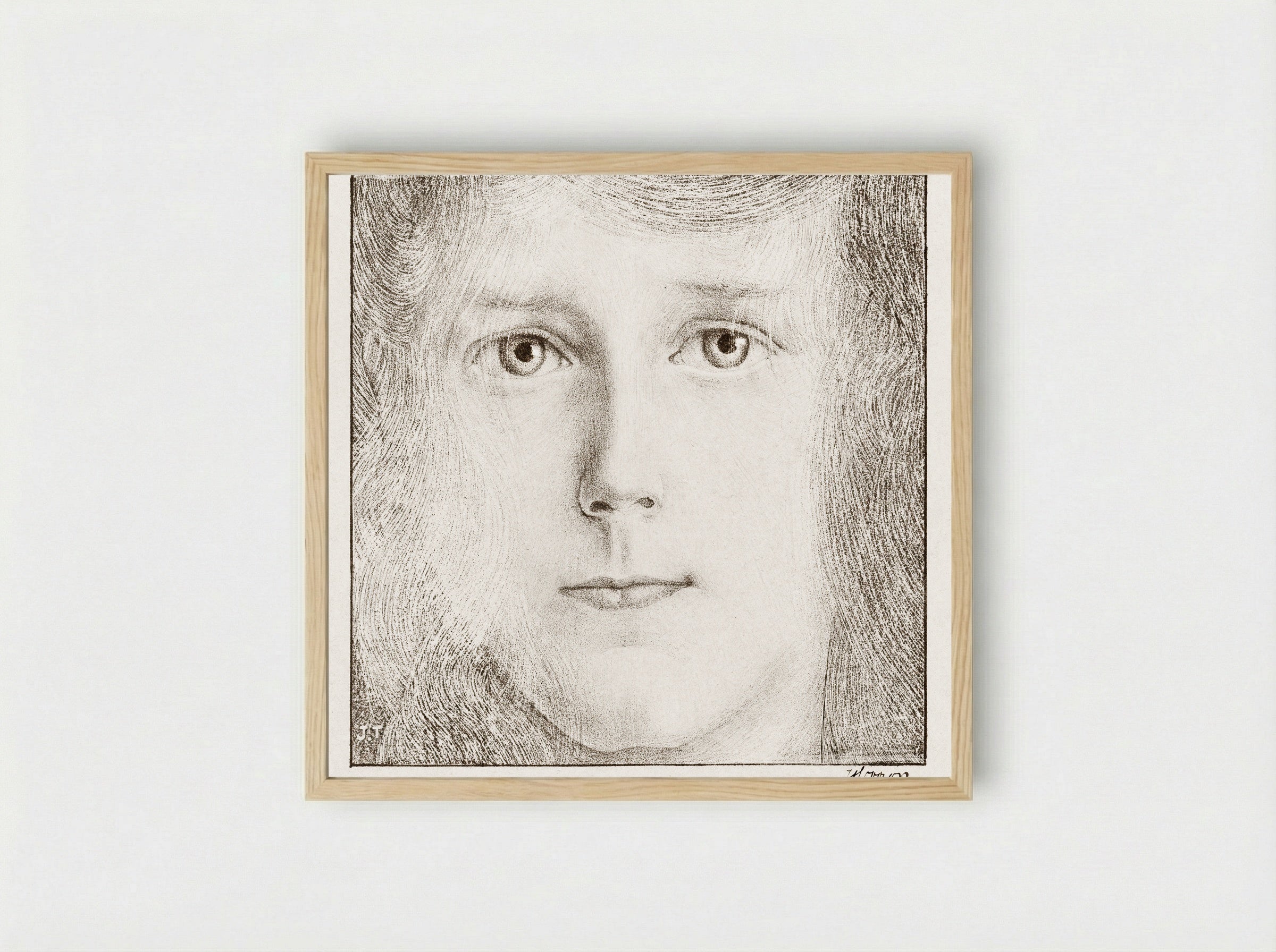 Portrait of Willy Timmerman - Jan Toorop - Framed Print Wood