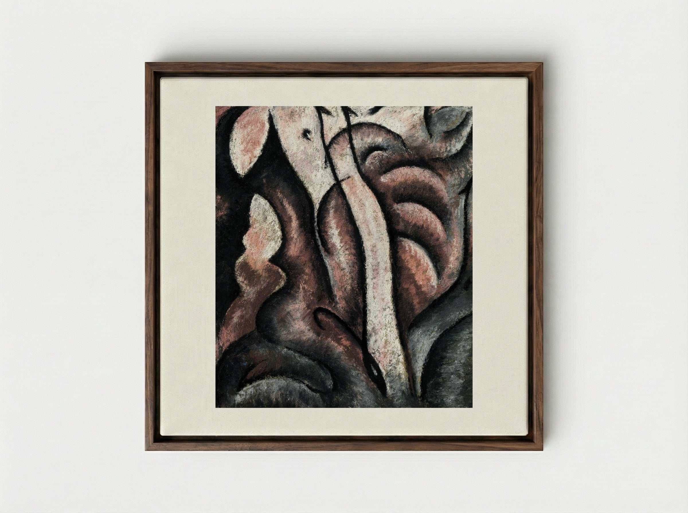 Sentimental Music (ca.) - Arthur Dove - Framed Canvas Dark Wood