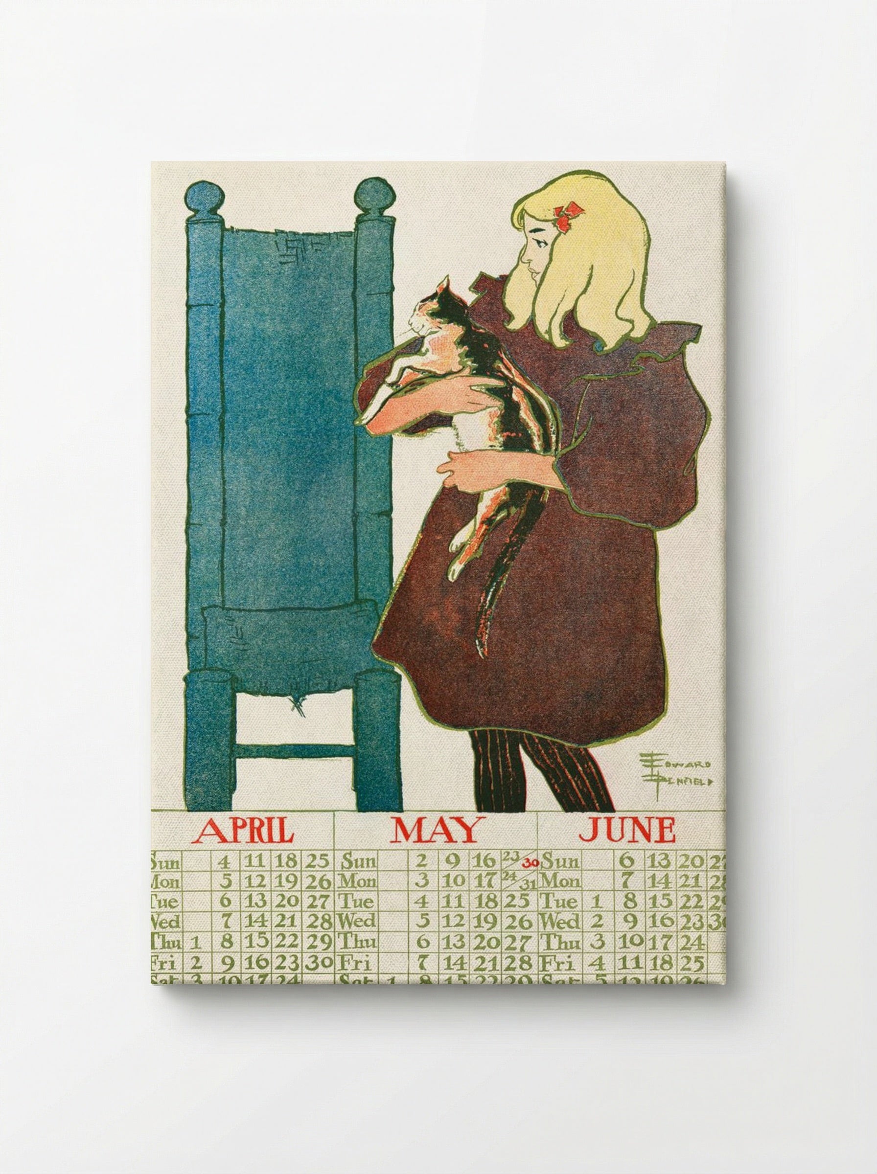 Vintage Calendar, 1897 - Edward Penfield - Canvas
