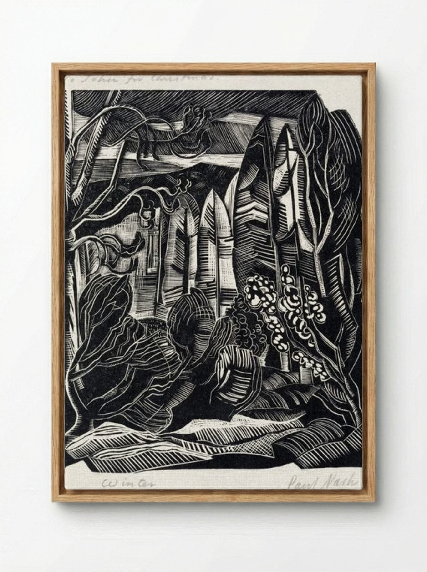 Winter, Hampden - Paul Nash - Framed Canvas Wood