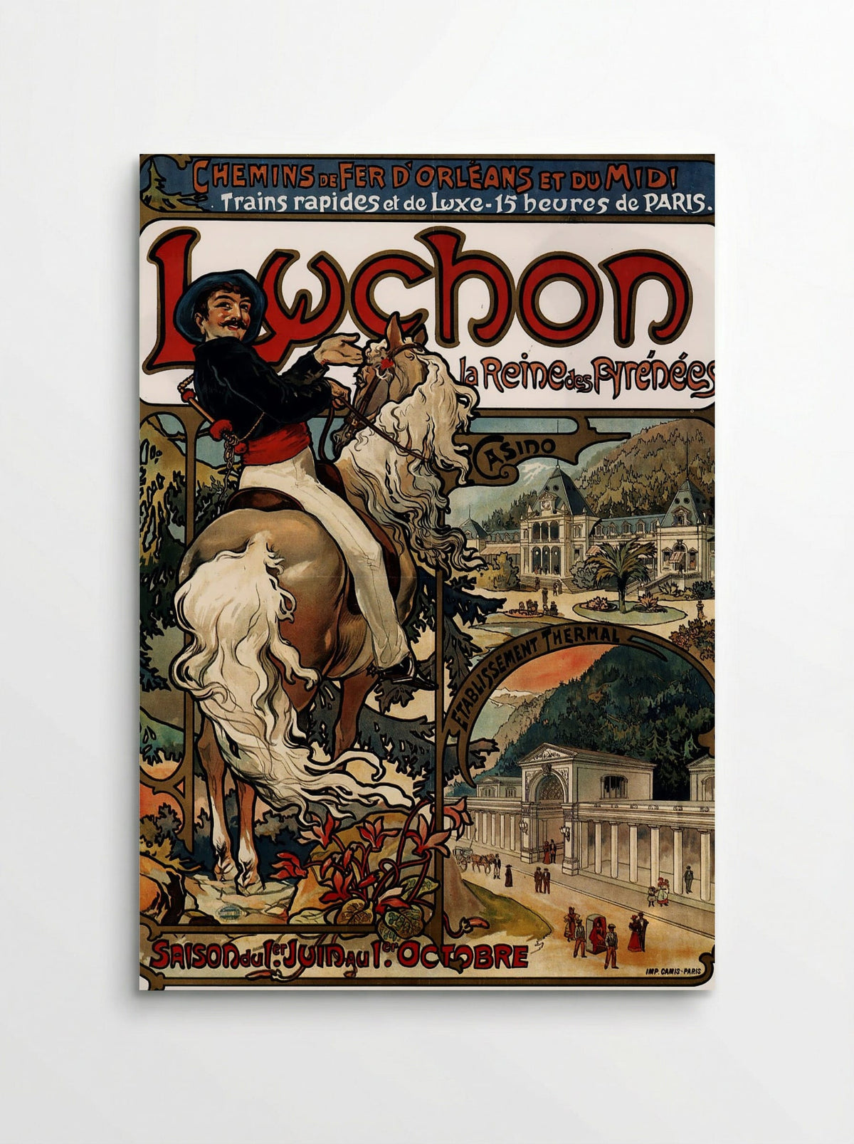 Luchon (Travel Poster) - Fine Art Print travel poster print