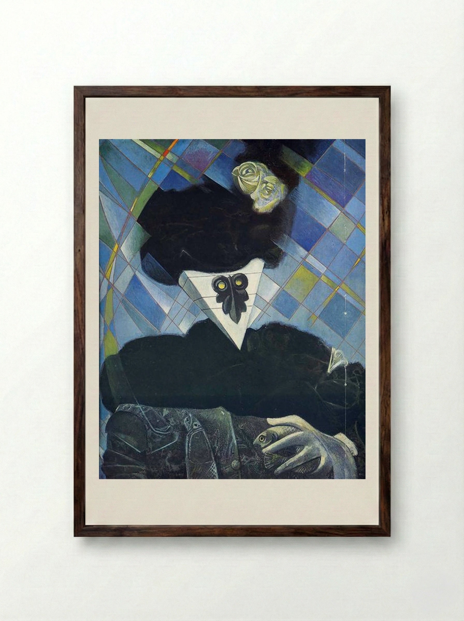 Euclid - Max Ernst - Framed Print Dark Wood